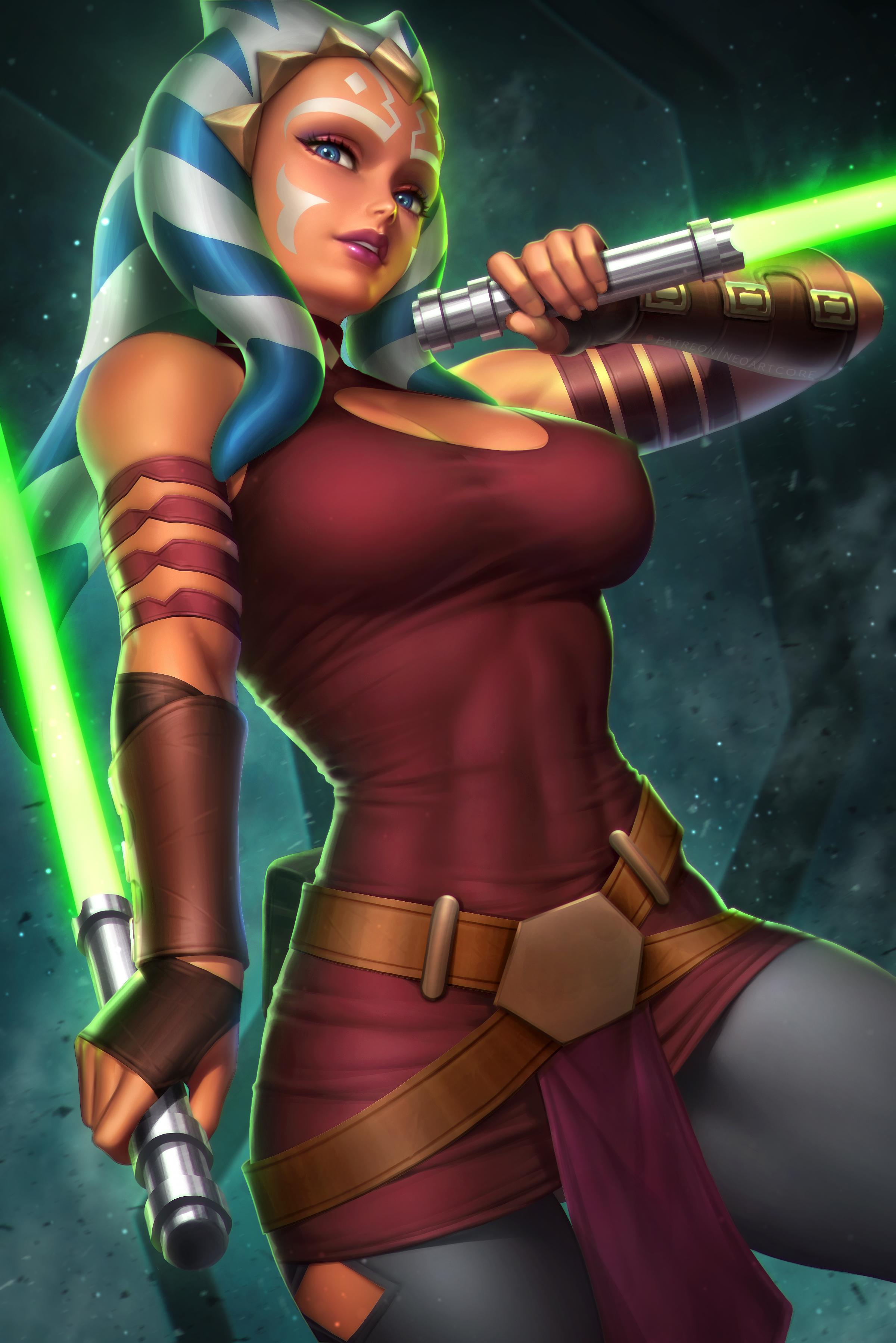2400x3597 Ahsoka Tano Star Wars Fictional Character Women Looking At Viewer Blue Eyes Low Angle Portrait Displ Wallpaper:2400x3597