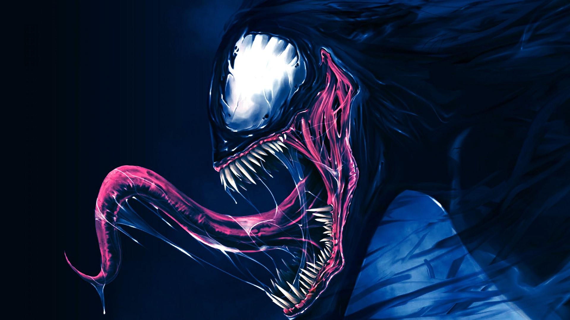 1920x1080 blue, Venom, pink, saliva, artwork Gallery HD Wallpaper