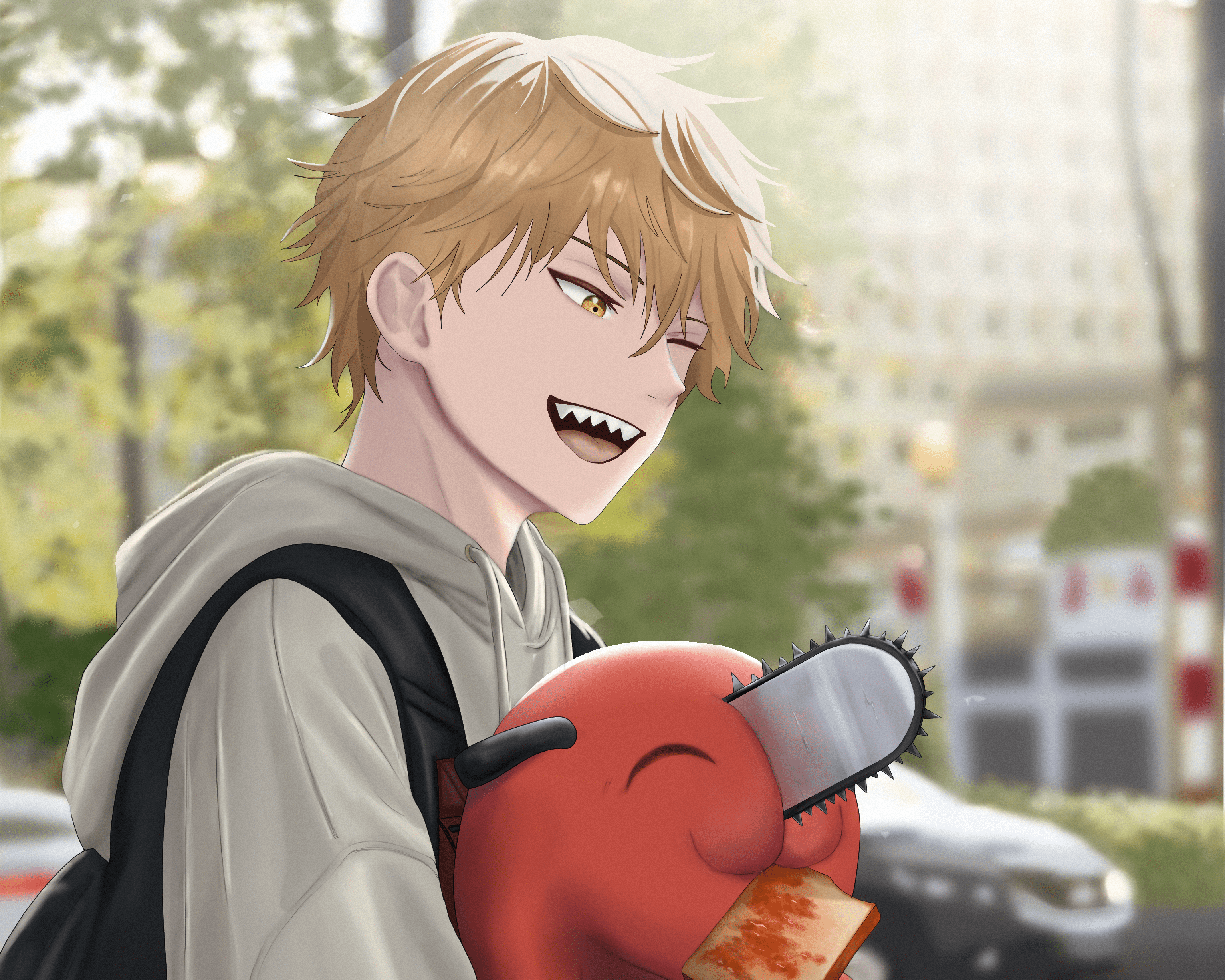 3068x2454 Pochita (Chainsaw Man) HD Wallpaper and Background