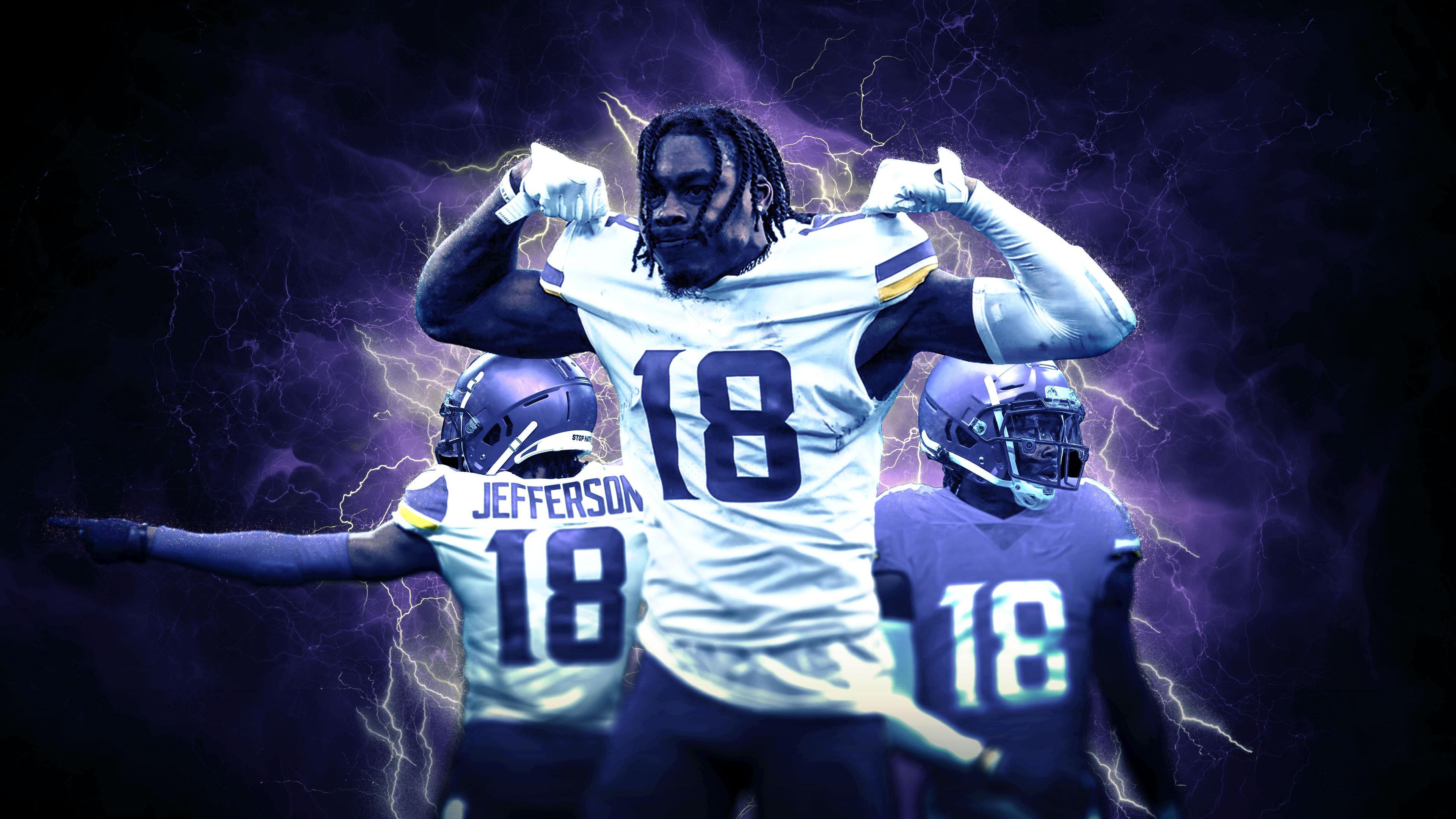 Justin Jefferson Wallpaper Justin Jefferson Wallpaper with the keywords  American Football, Background Just…