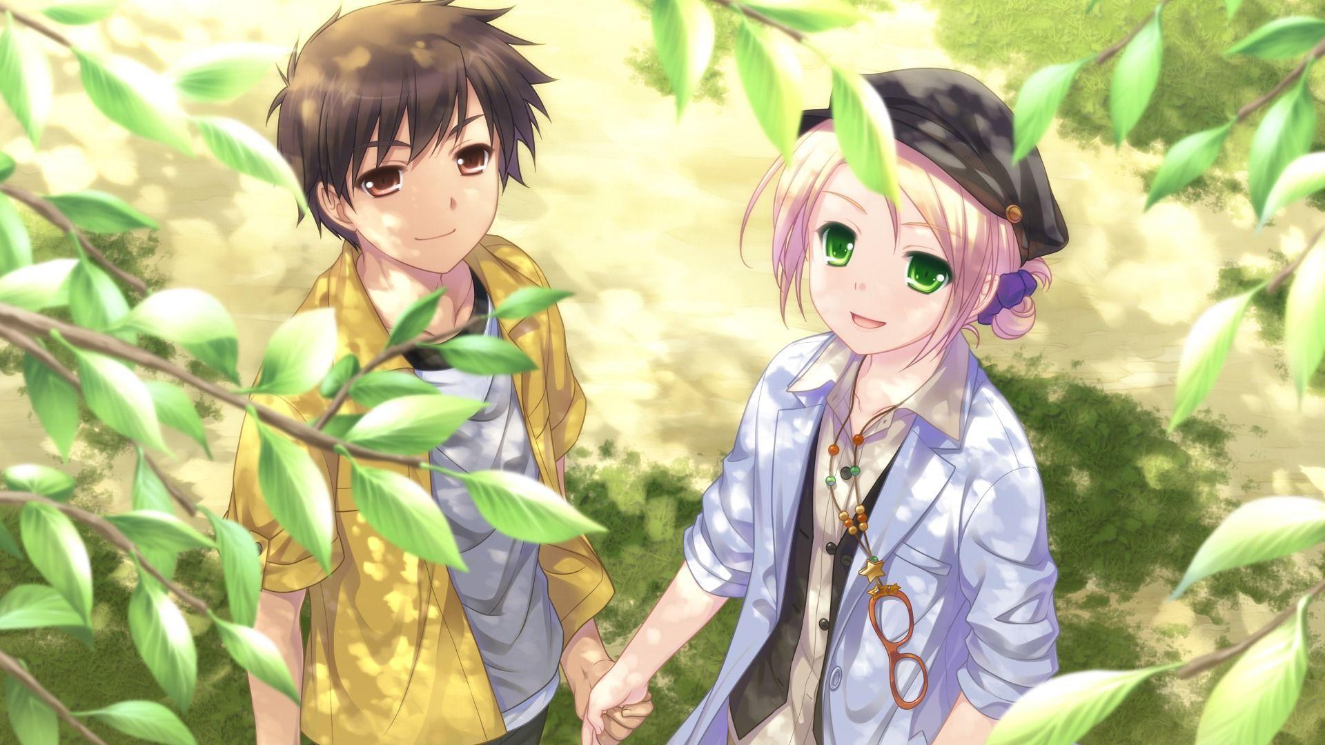 Cute Anime Couple Wallpaper 1920x1080