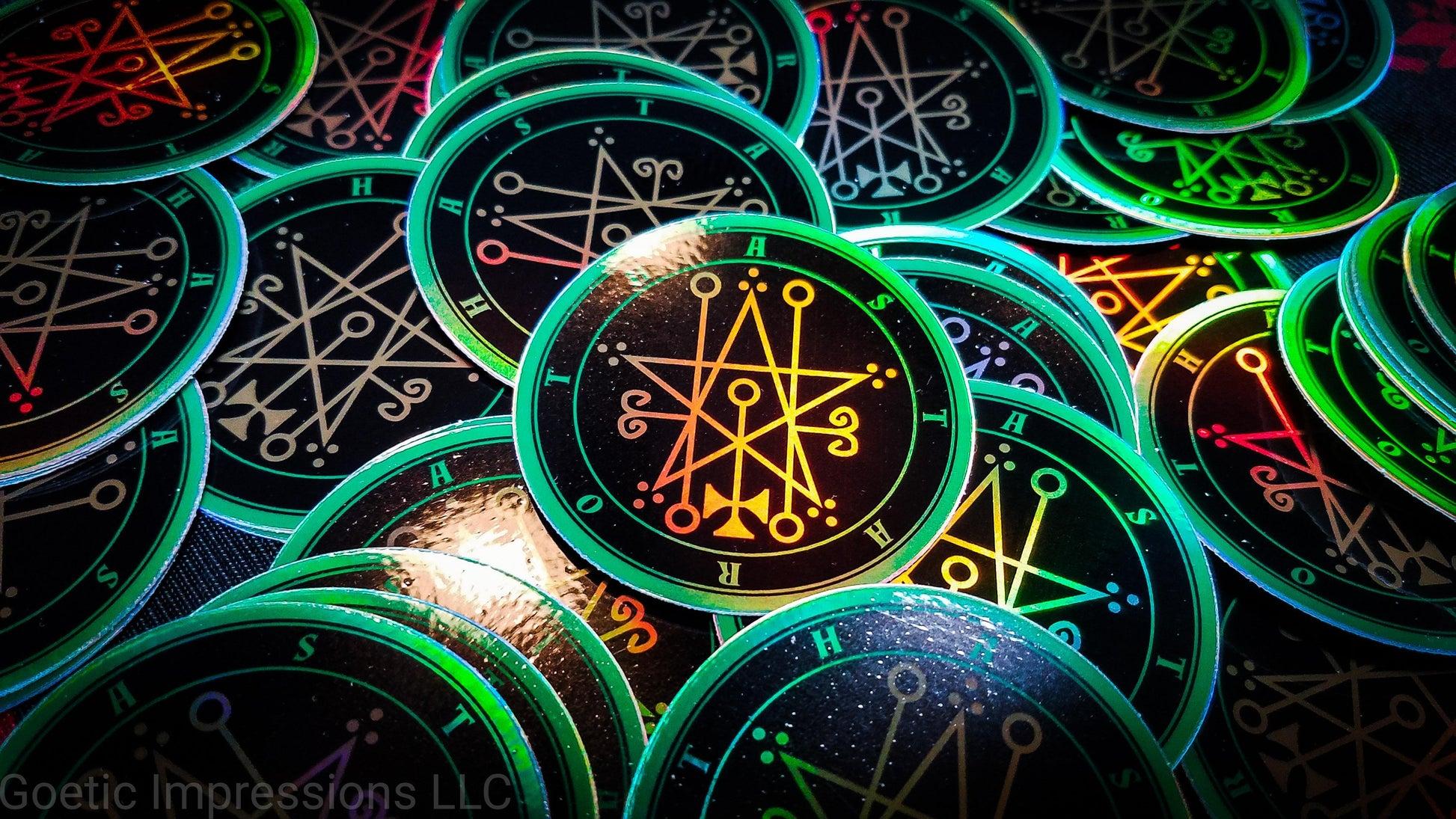 1946x1095 Astaroth Sigil Holographic Sticker