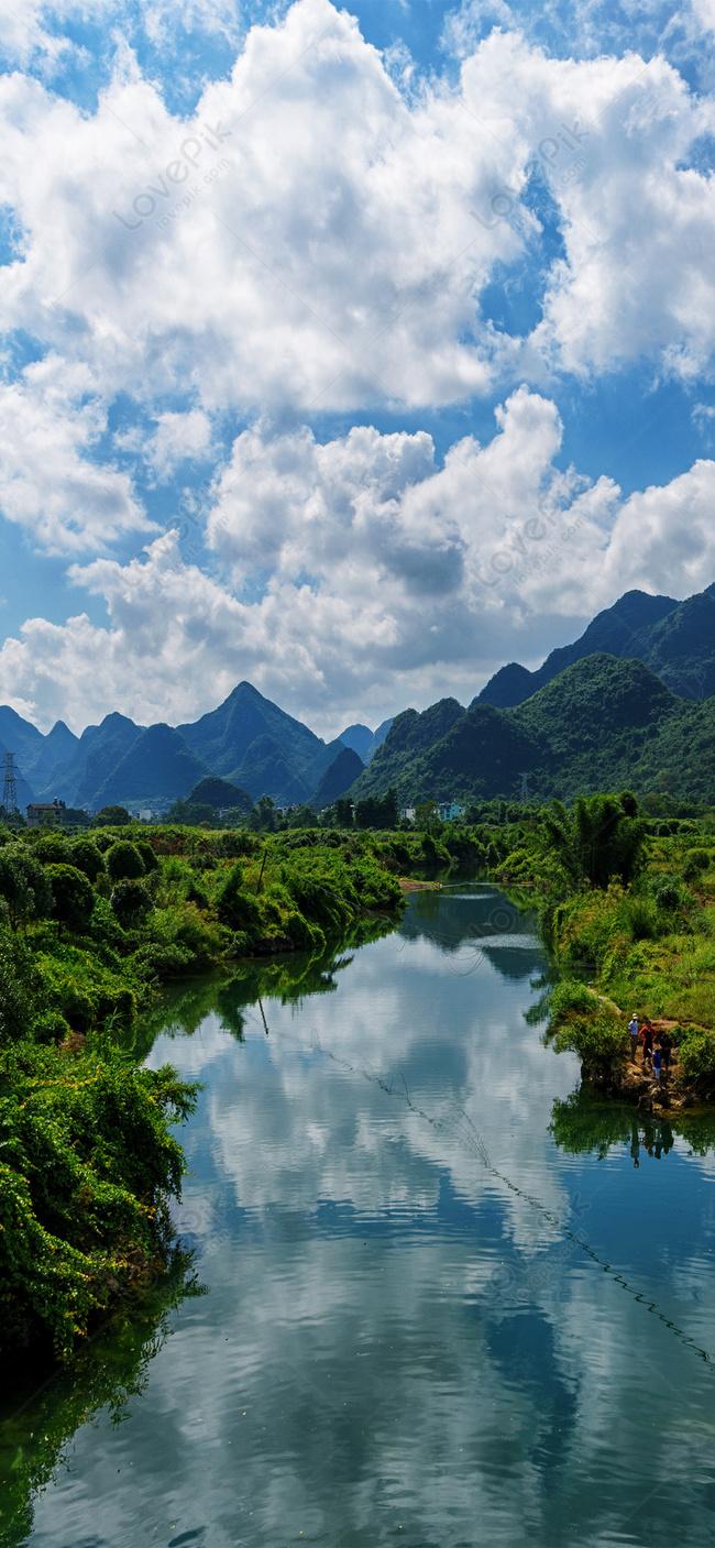 650x1407 Guilin Yangshuo Mobile Wallpaper Image Free Download