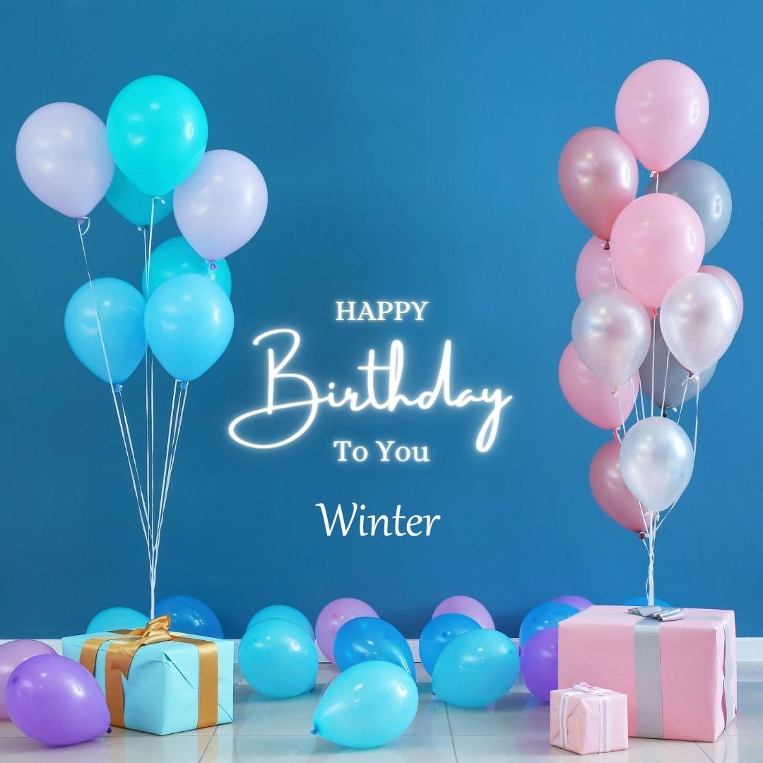 1080x1080 HD Happy Birthday Winter Cake Image And Shayari