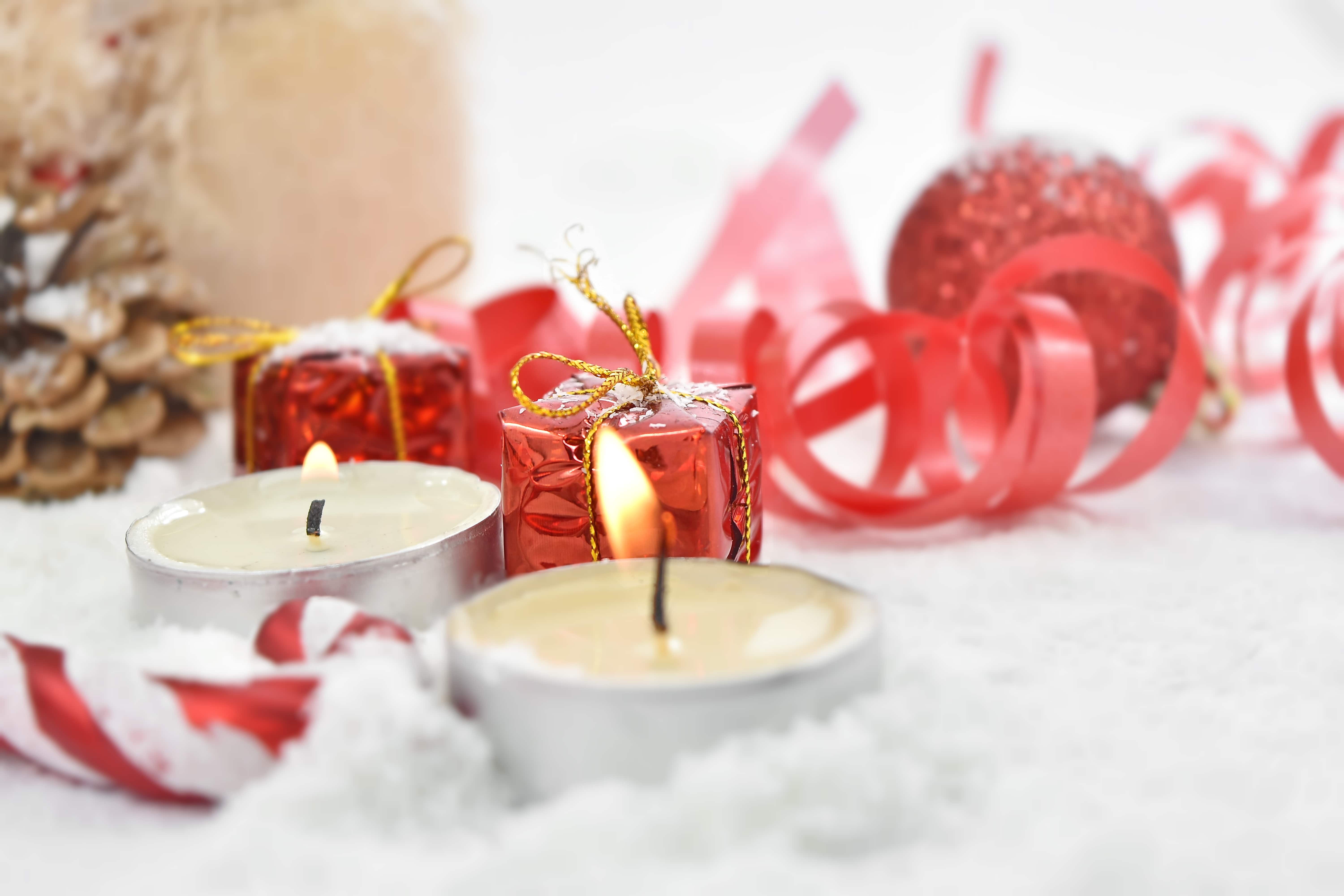 6000x4000 Free picture: birthday, candle, candles, decoration, gifts, party, romance, romantic, ribbon, winter