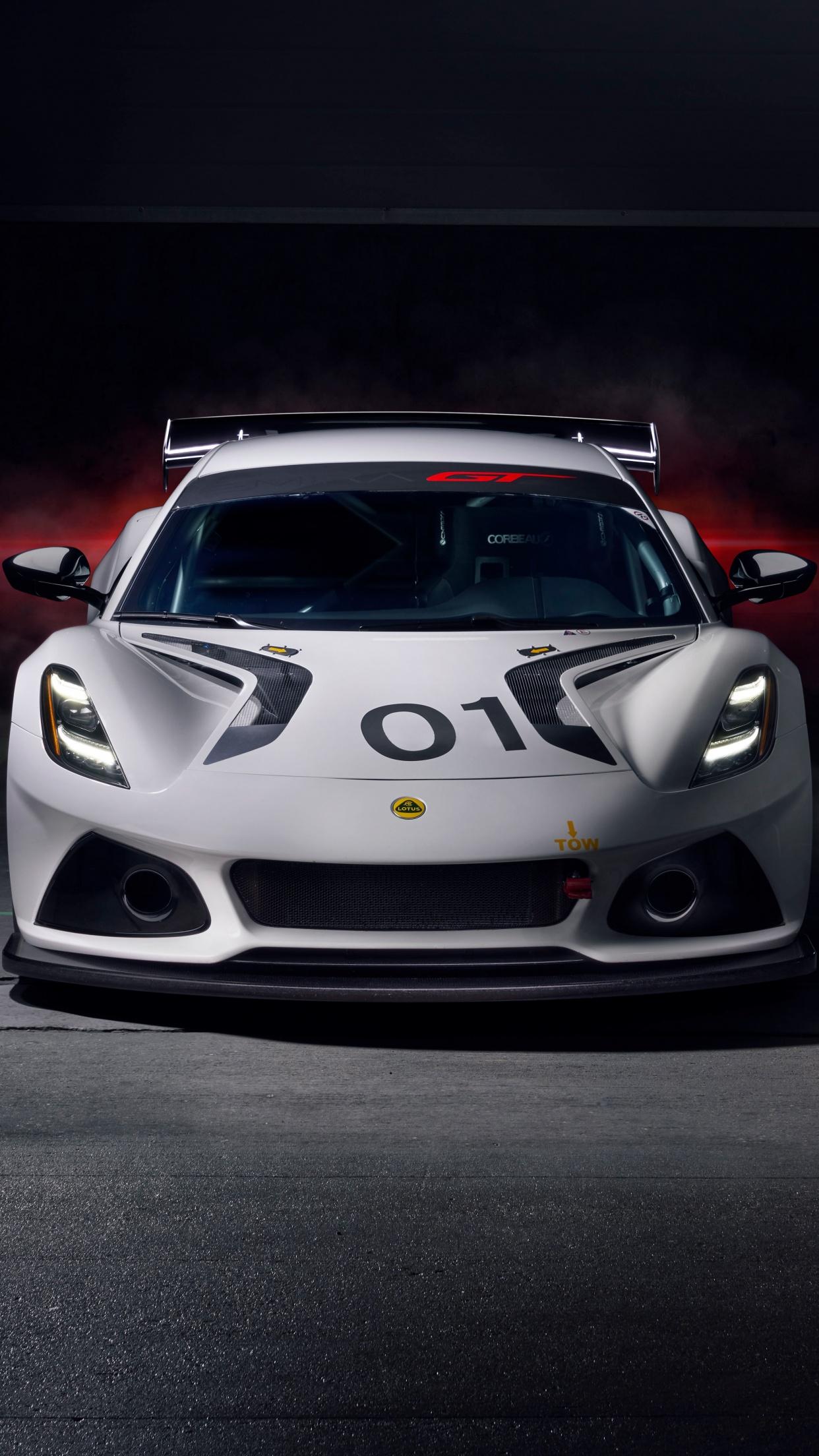 1242x2208 Lotus Emira GT4 Wallpaper 4K, Sports cars, Race cars, Cars