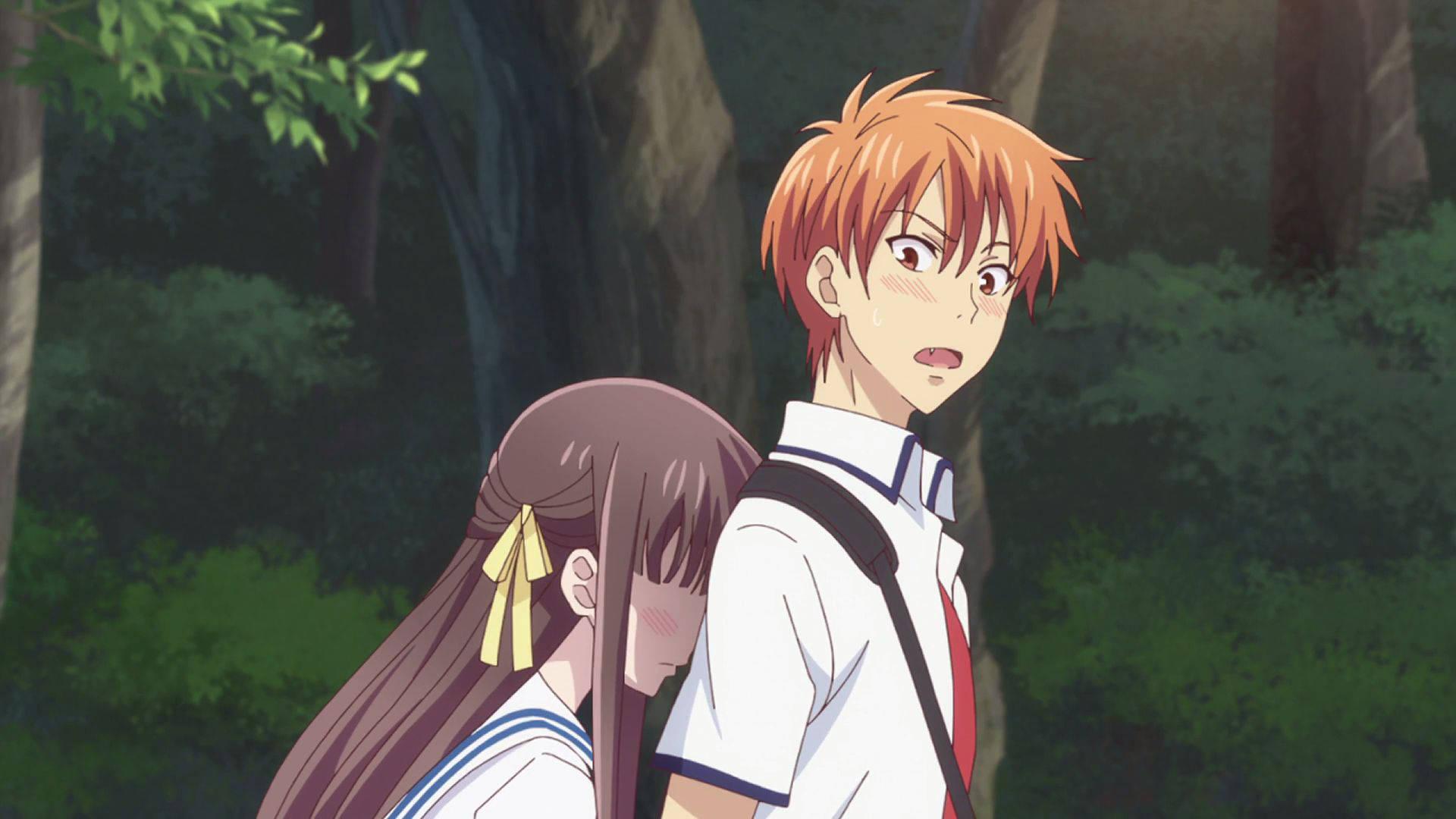 1920x1080 Download Fruits Basket Kyo And Tohru In Forest Wallpaper