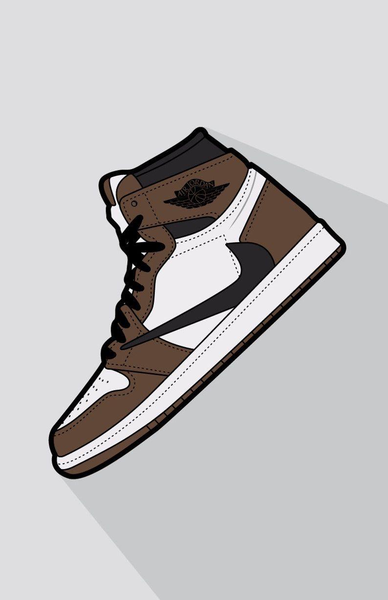 794x1227 AIR JORDAN 1 CACTUSJACK Sneaker Art Digital Print Poster. Sneaker art, Sneakers wallpaper, Jordan shoes wallpaper