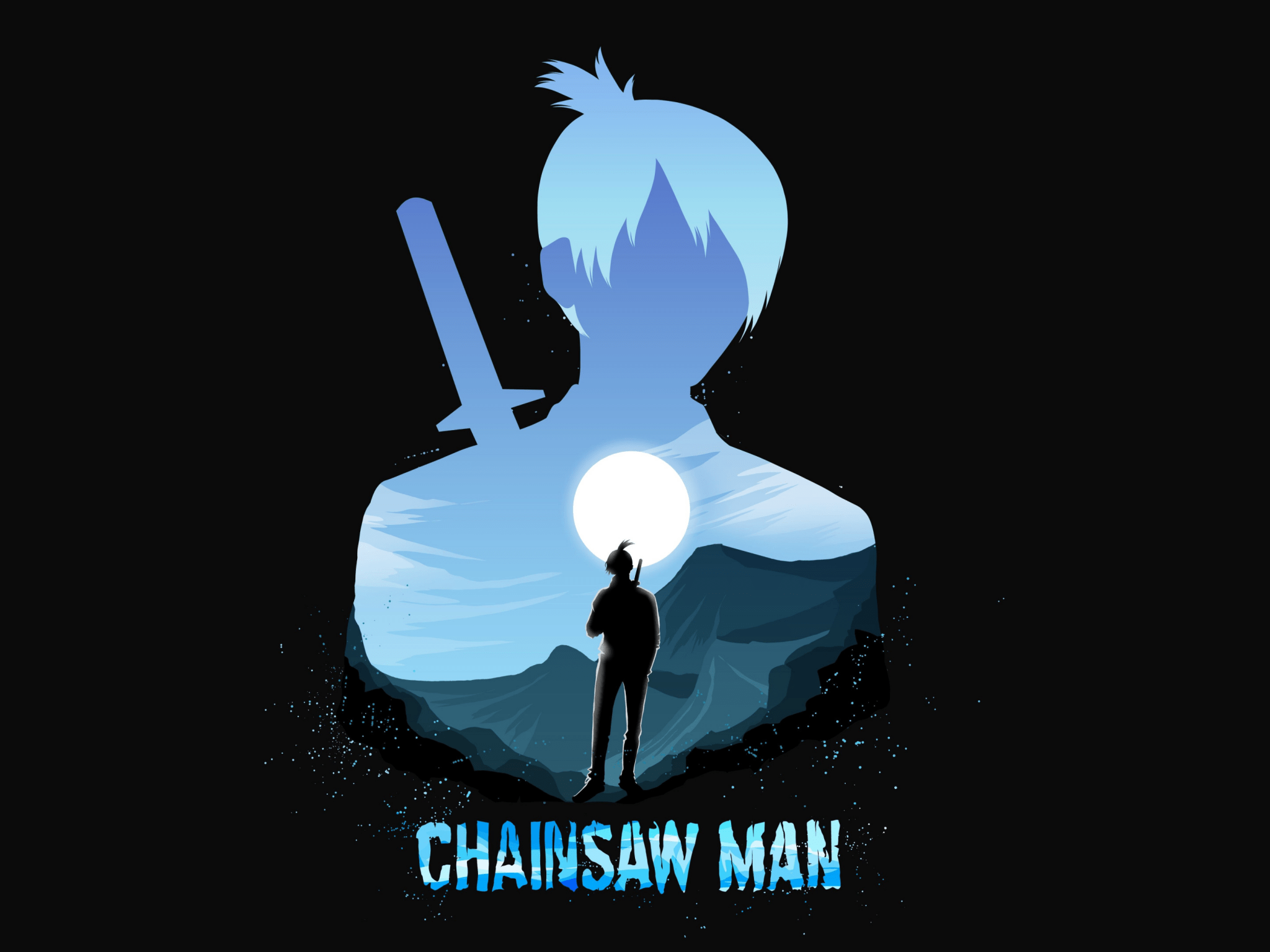 2048x1536 Aki Hayakawa Wallpaper 4K, Chainsaw Man, Black Dark