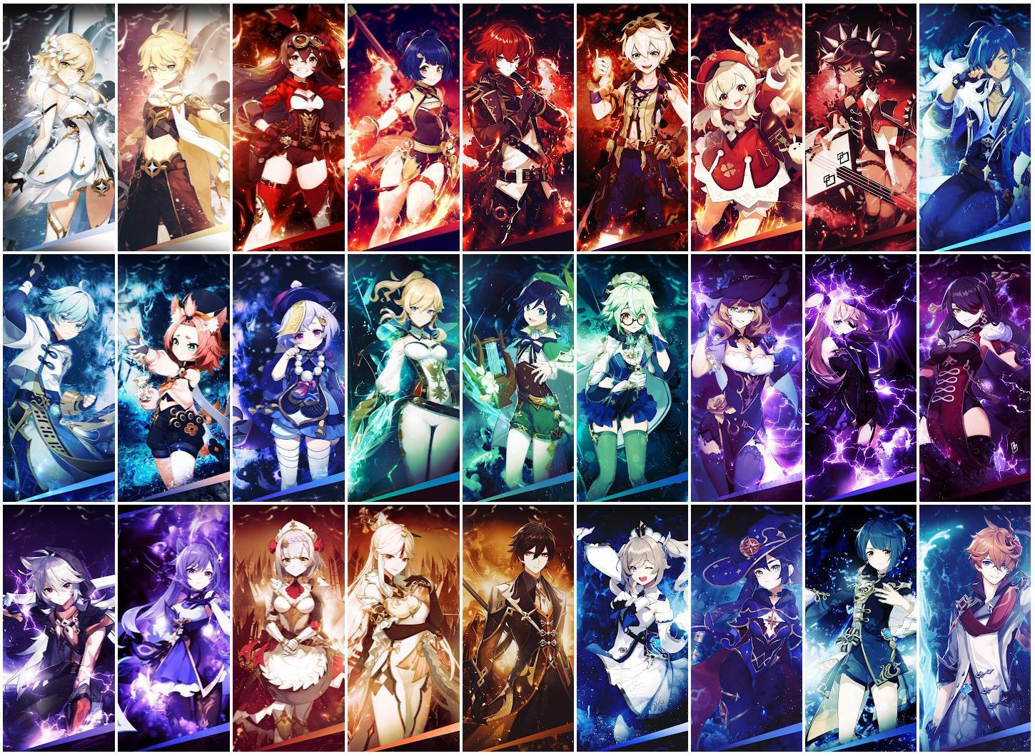 1450x1059 Genshin Impact Characters Wallpaper