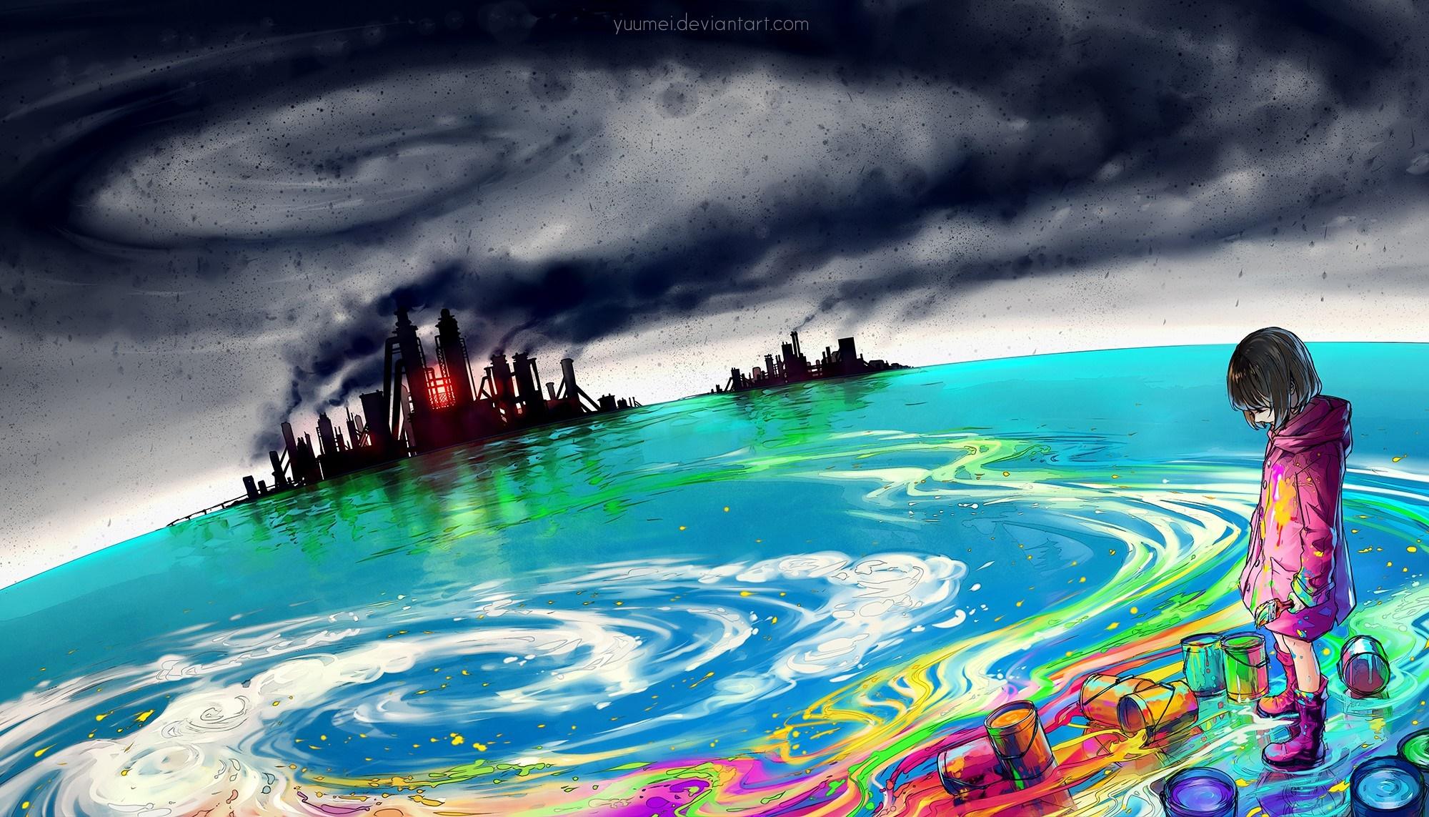2000x1143 Full HD pollution wallpaper