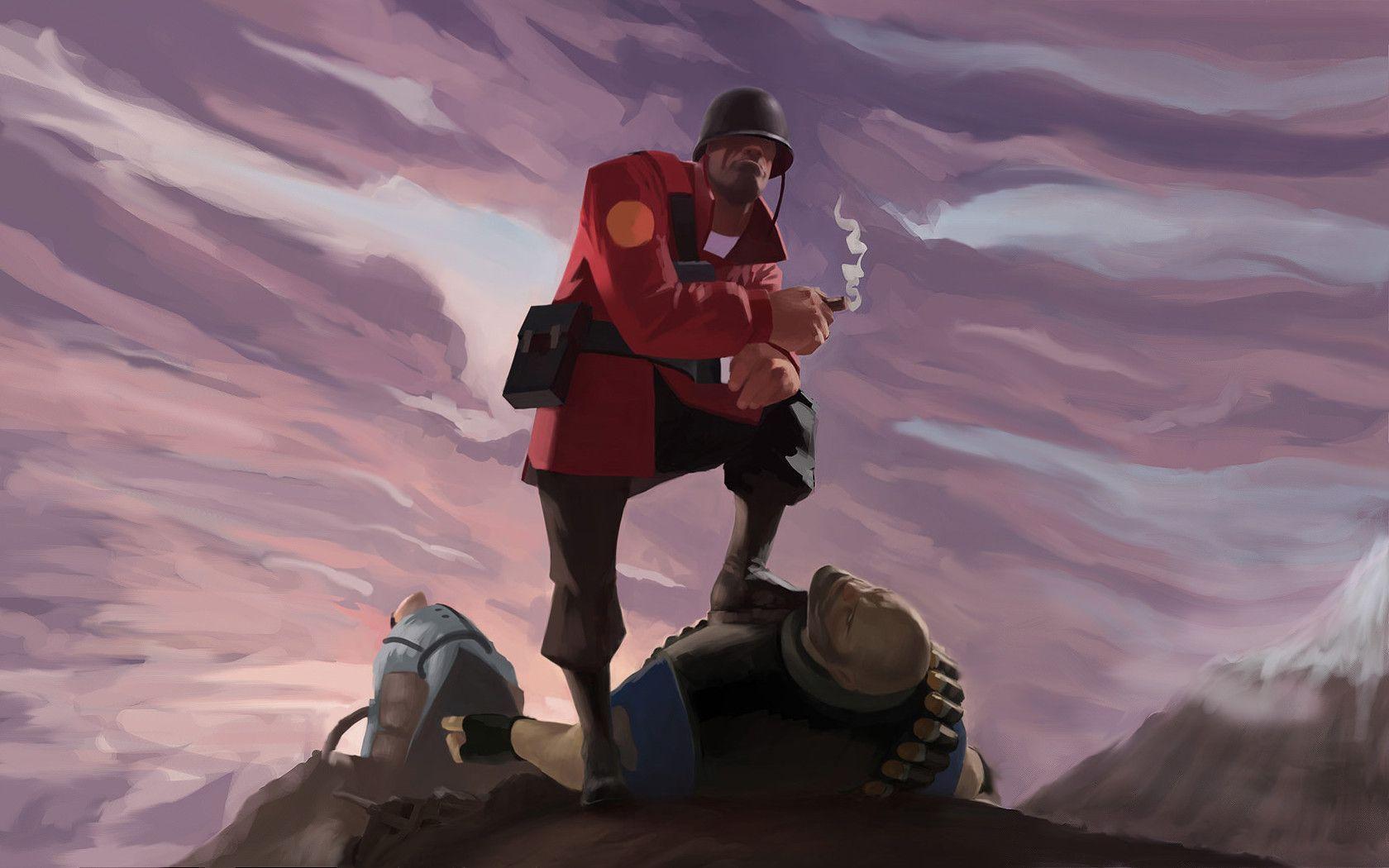 1680x1050 TF2 Soldier Wallpaper