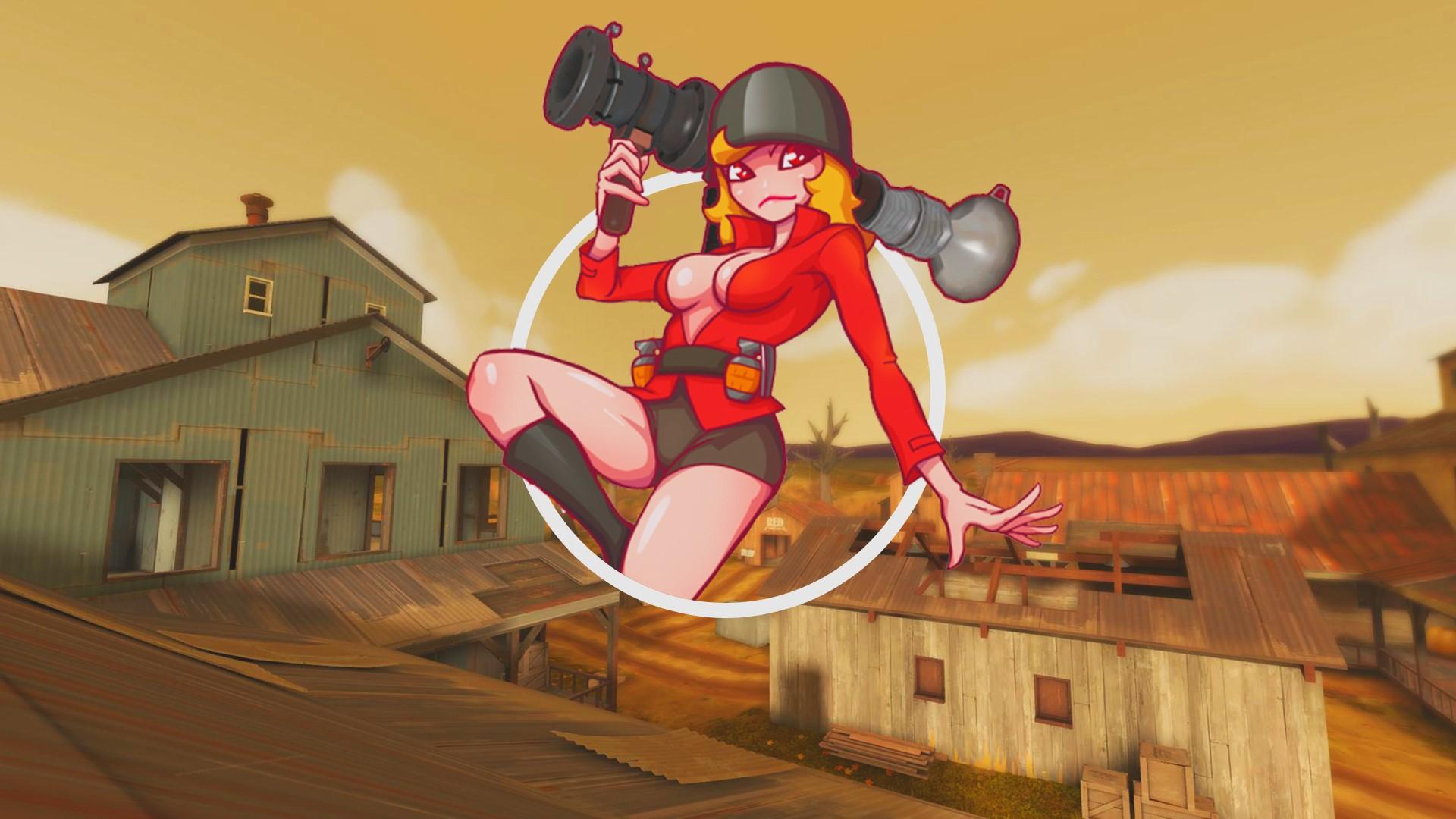 1920x1080 Wallpaper / Team Fortress Soldier (TF2), anime, anime girls free download
