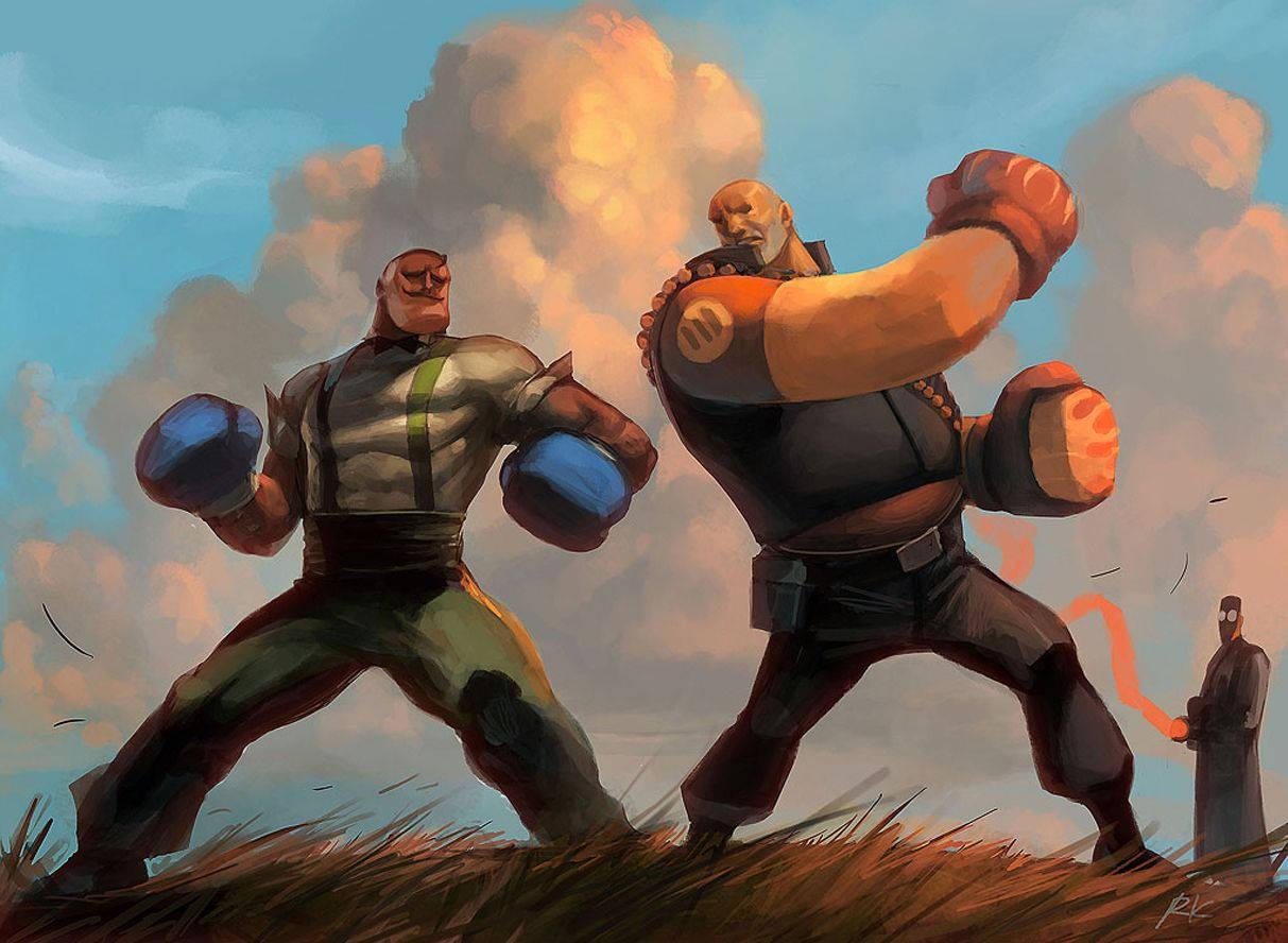 1213x888 Download Tf2 Heavy Vs. Dudley Wallpaper