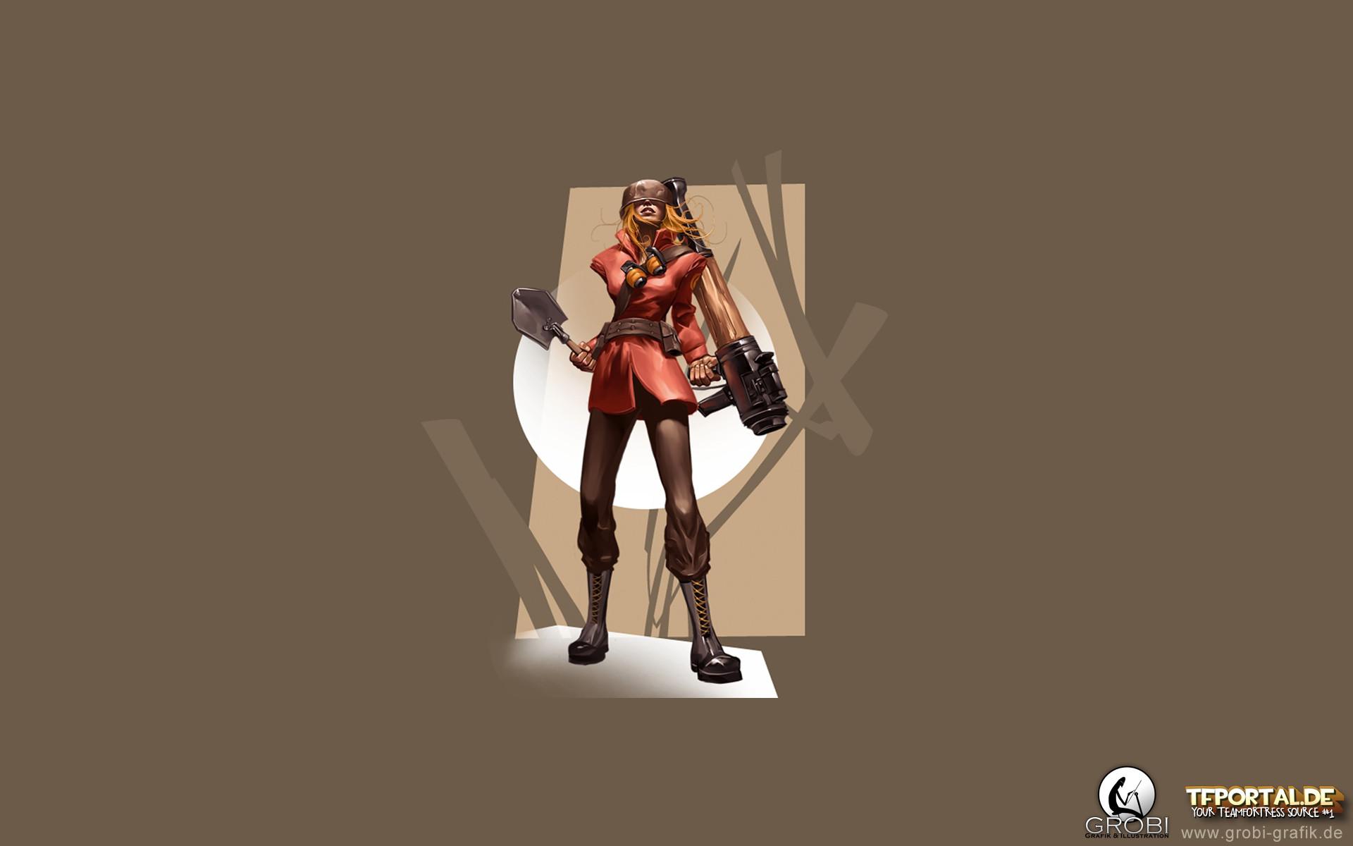1920x1200 TF2 Girl Soldier Wallpaper. 1920×1080