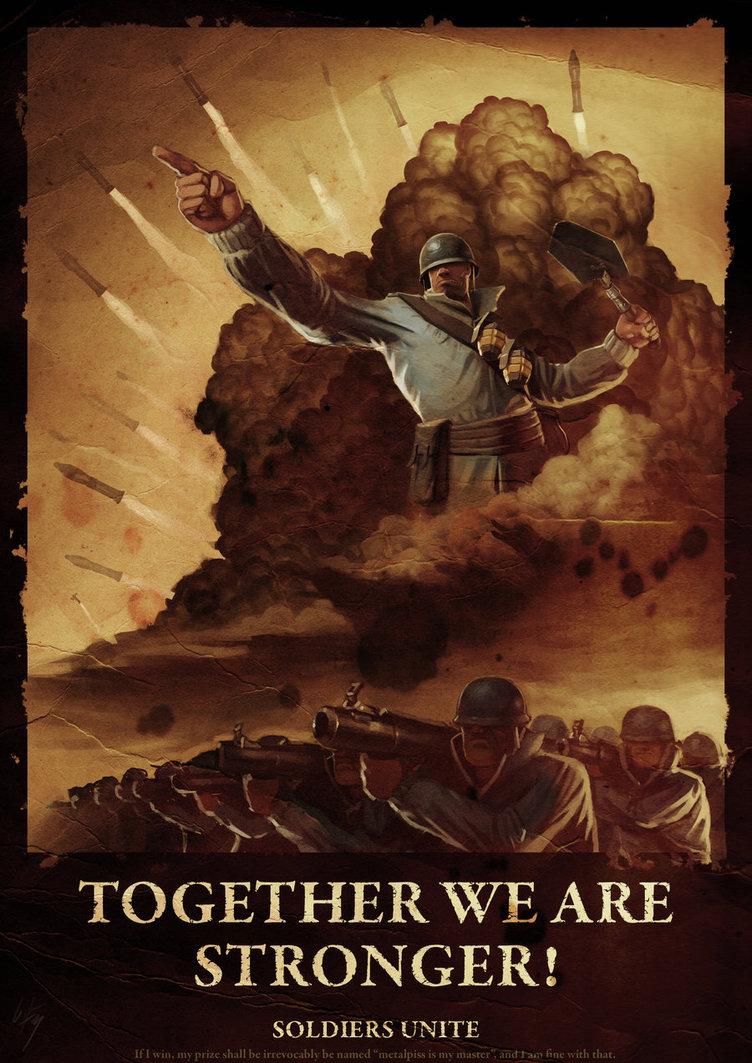 752x1063 Soldier propaganda. Team Fortress 2
