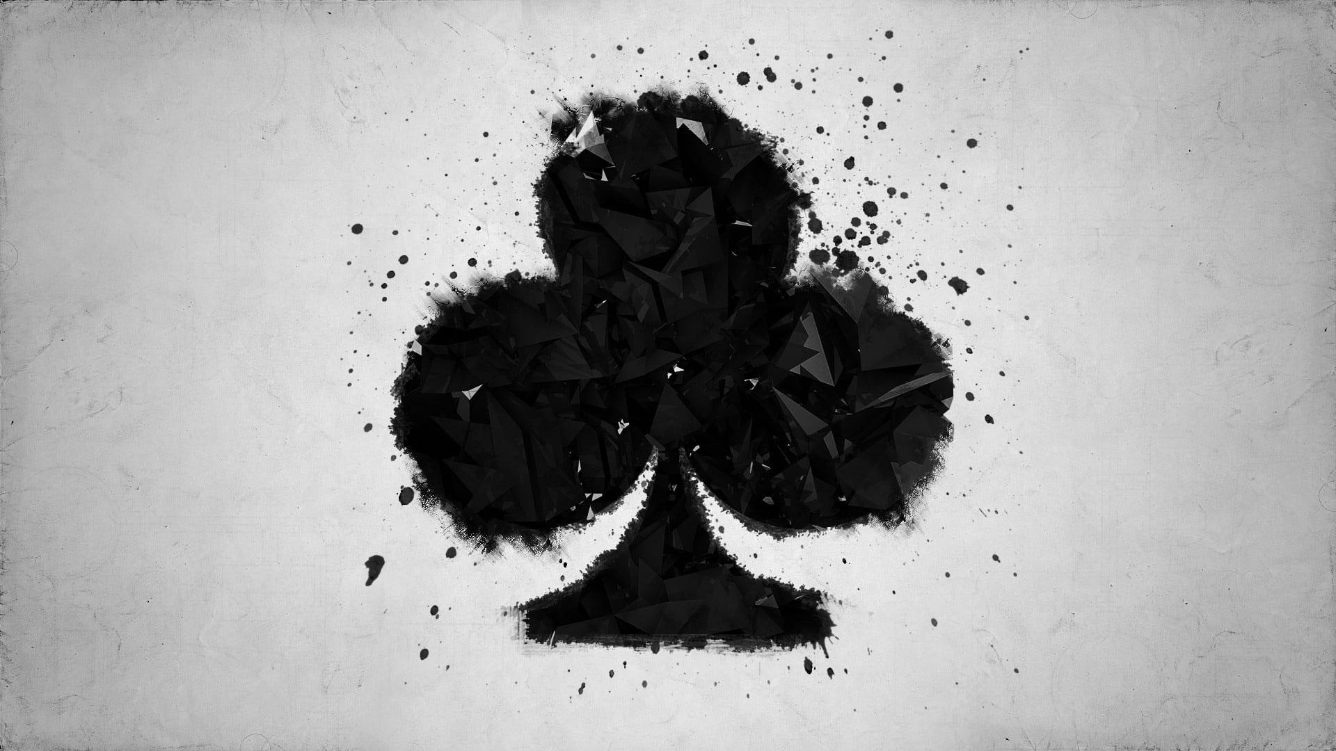 1920x1080 Wallpaper Black Clover Leaf Illustration, Playing Cards