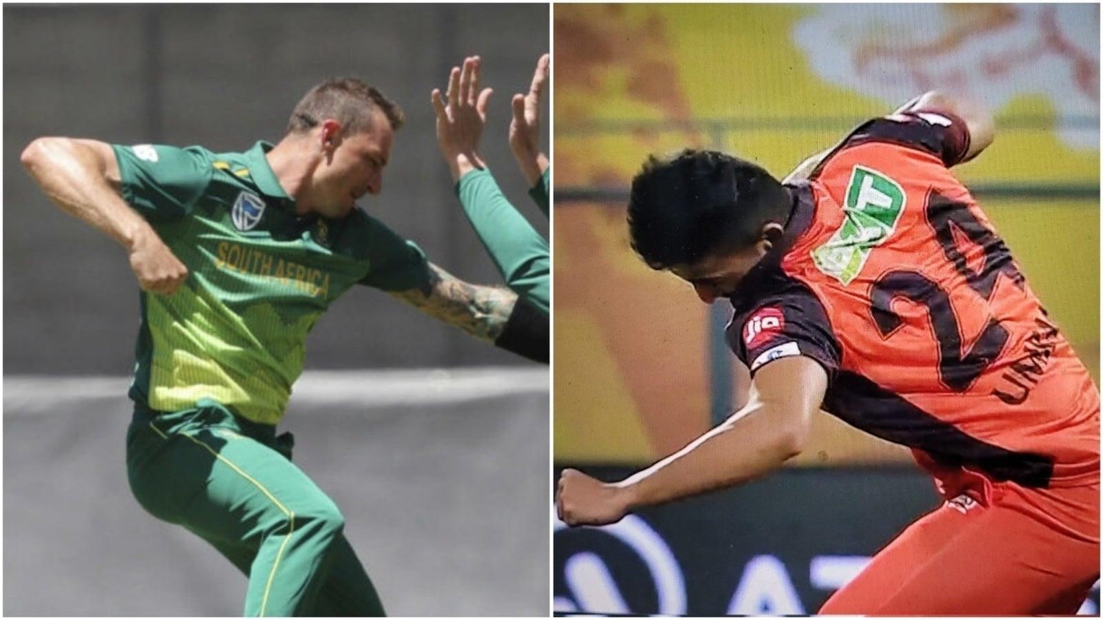 1600x900 Watch: Umran Malik recreates Steyn's iconic celebration after dismissing Gill