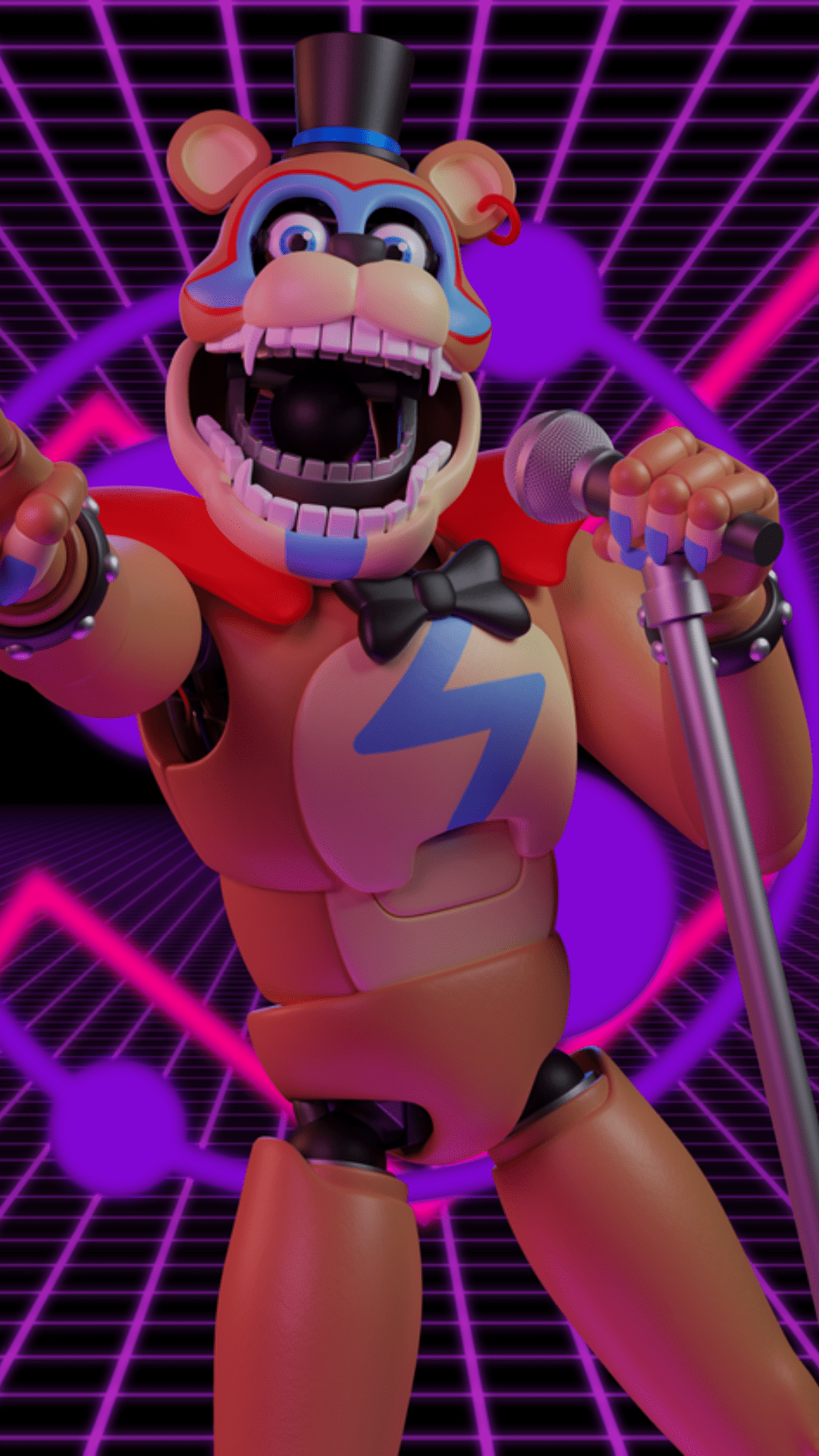 1080x1920 Glamrock Freddy Wallpaper