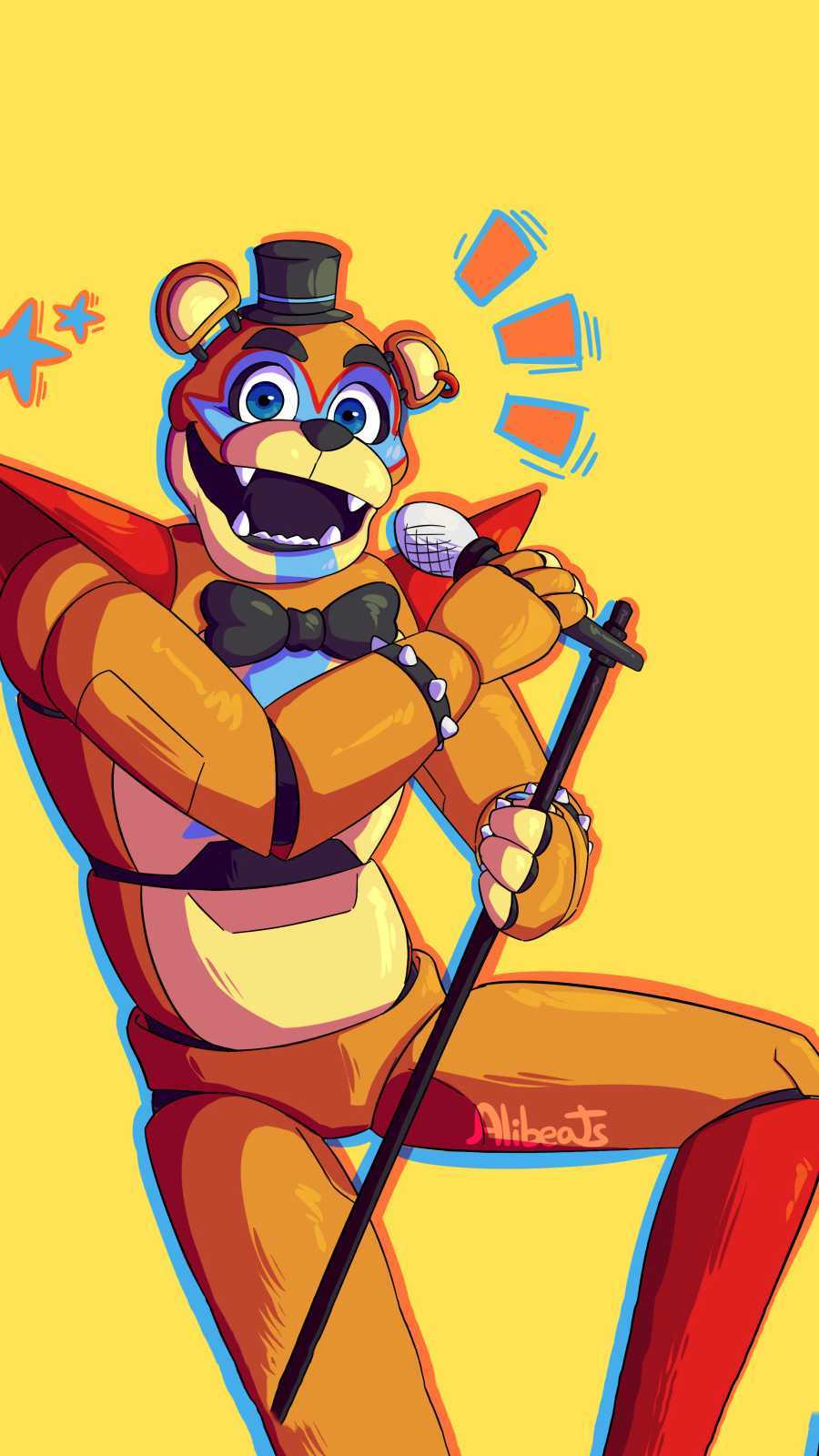 900x1600 Glamrock Freddy Wallpaper