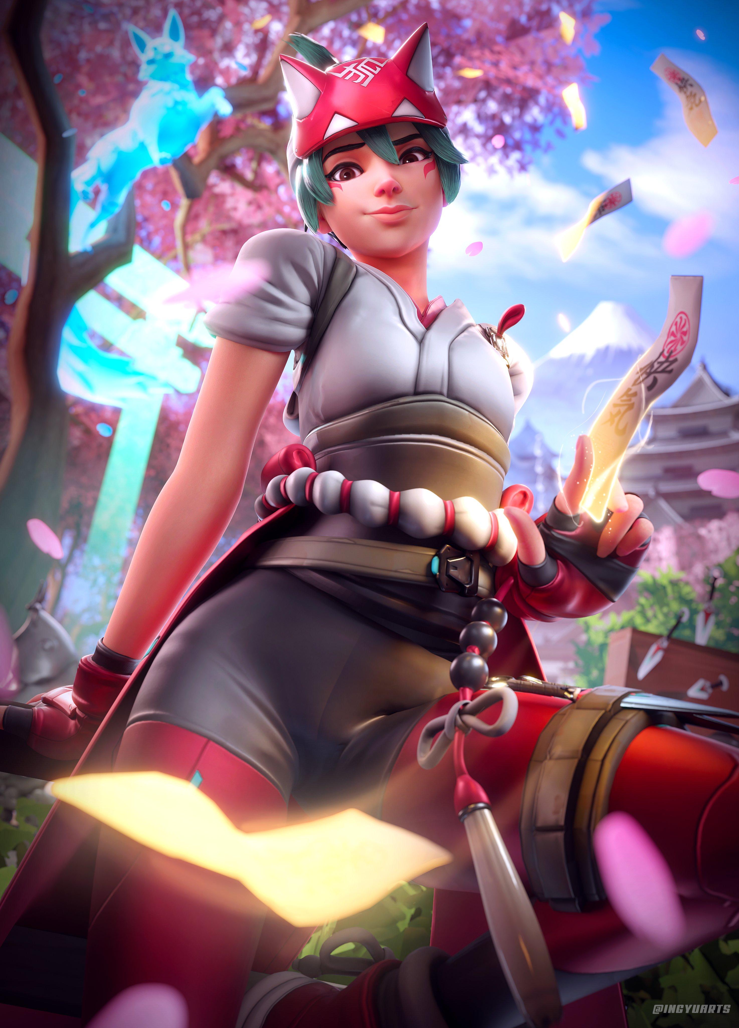 2948x4096 kiriko (overwatch and 1 more) drawn