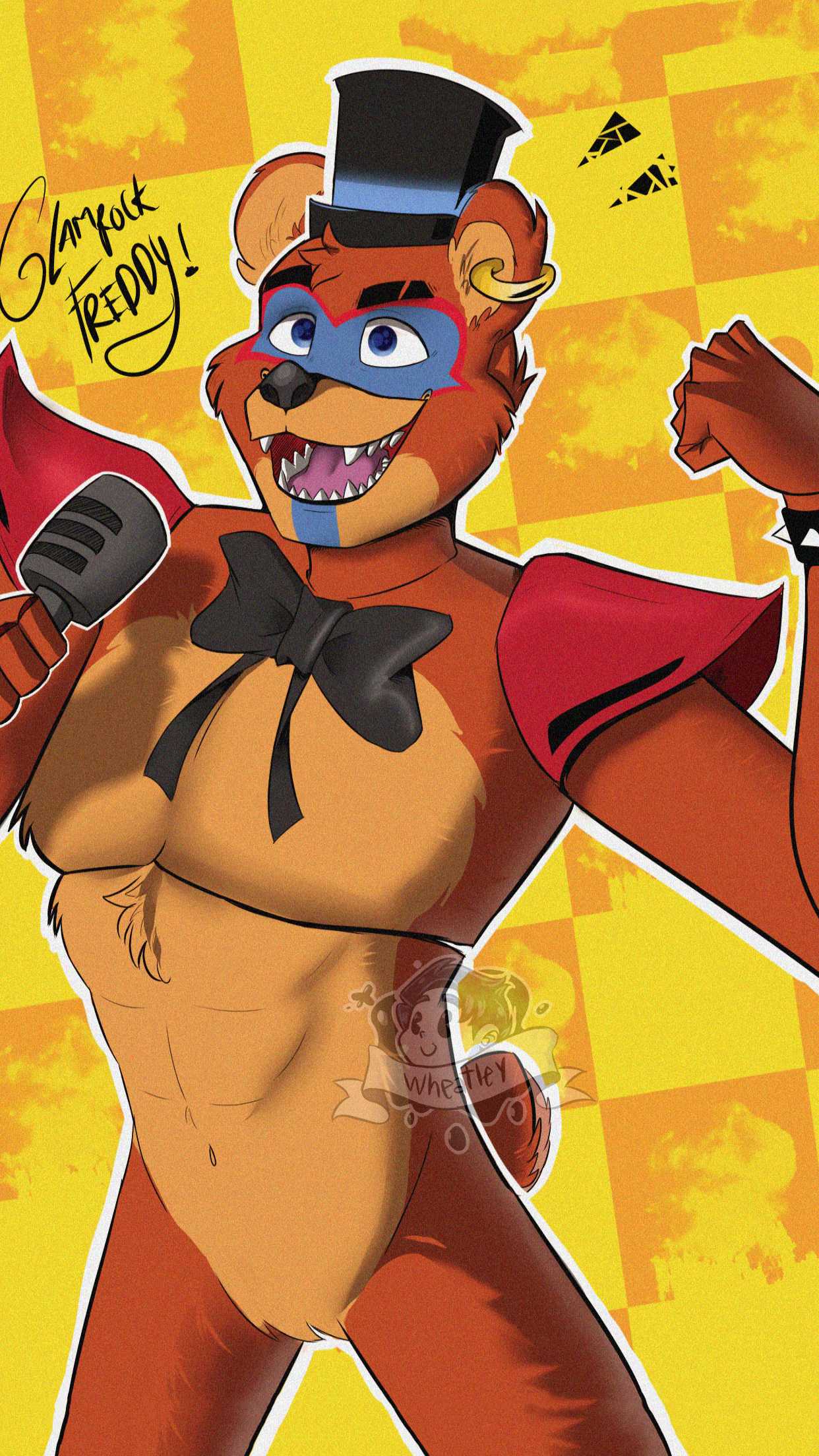 1242x2208 Glamrock Freddy Wallpaper