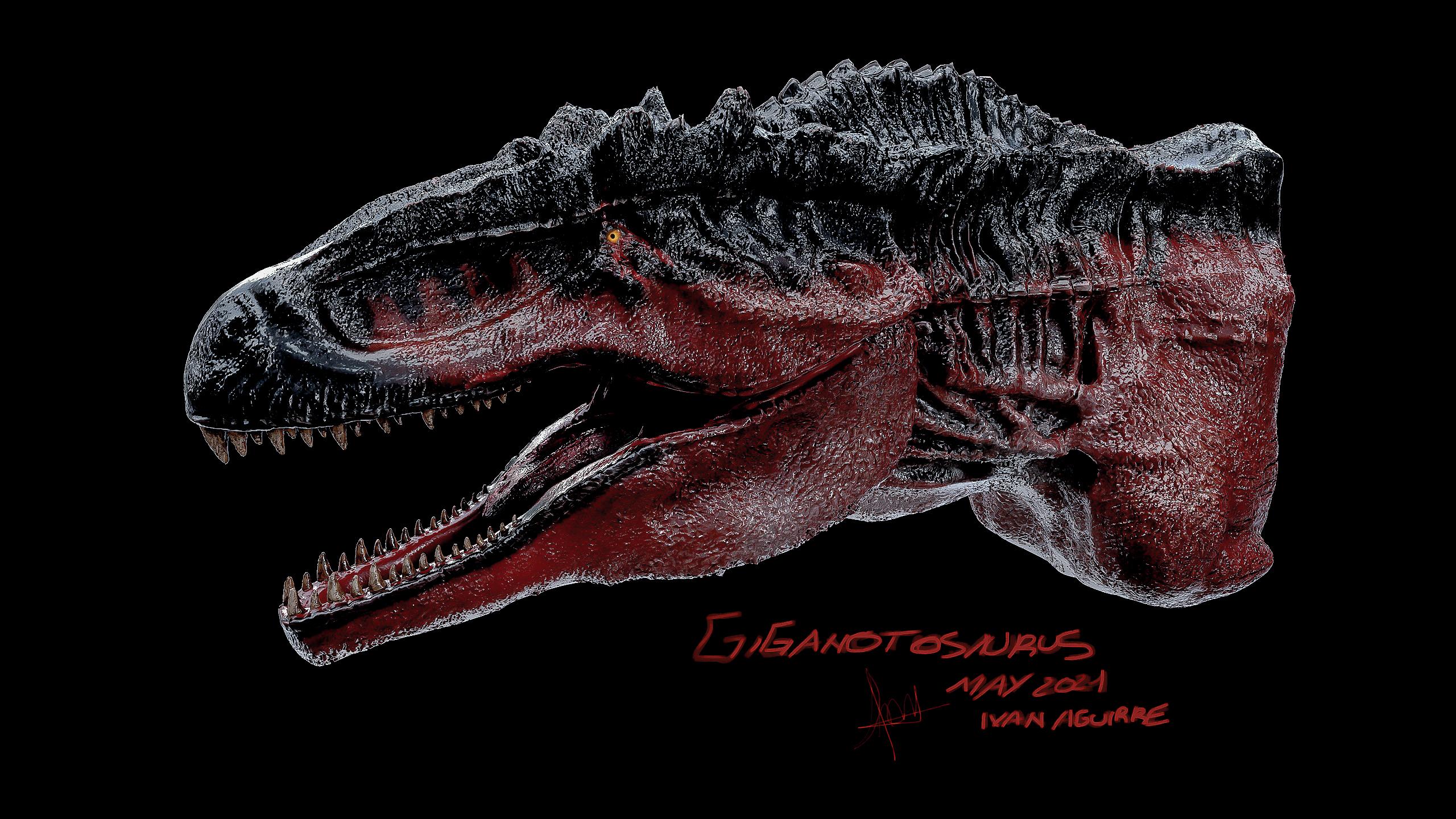 2560x1440 STL File Dinosaurs Giganotosaurus Bust(Jurassic World 3)・3D Printable Model To Download・Cults