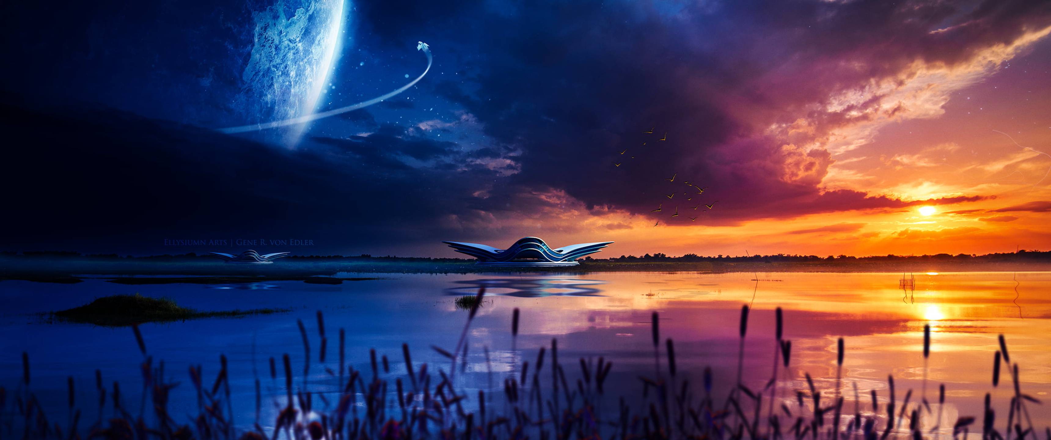 3440x1440 Sci Fi Night Sky 3440x1440 Resolution Wallpaper, HD Artist 4K Wallpaper, Image, Photo and Background