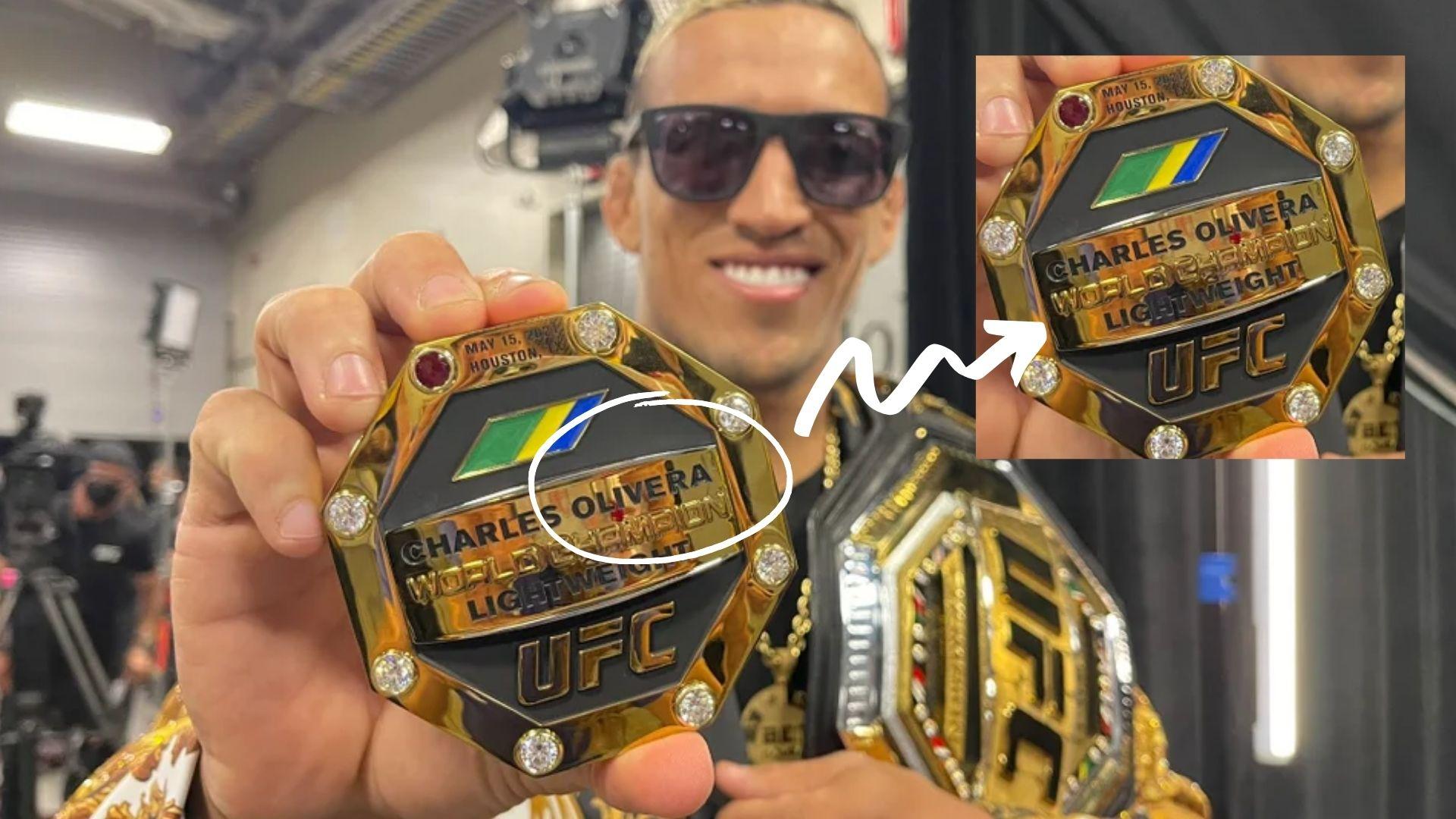 1920x1080 UFC Misspells Charles Oliveira's Name on the UFC's Lightweight Gold