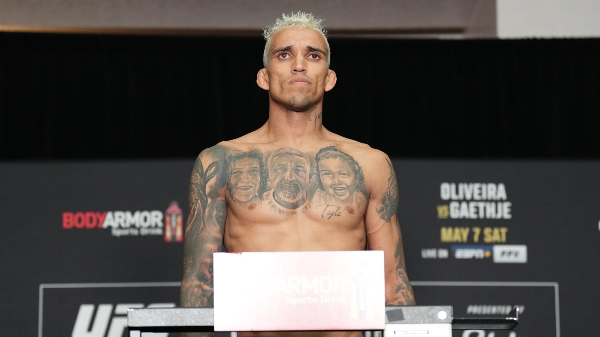 1920x1080 UFC 274: Charles Oliveira stripped of title before Justin Gaethje bout after missing weight