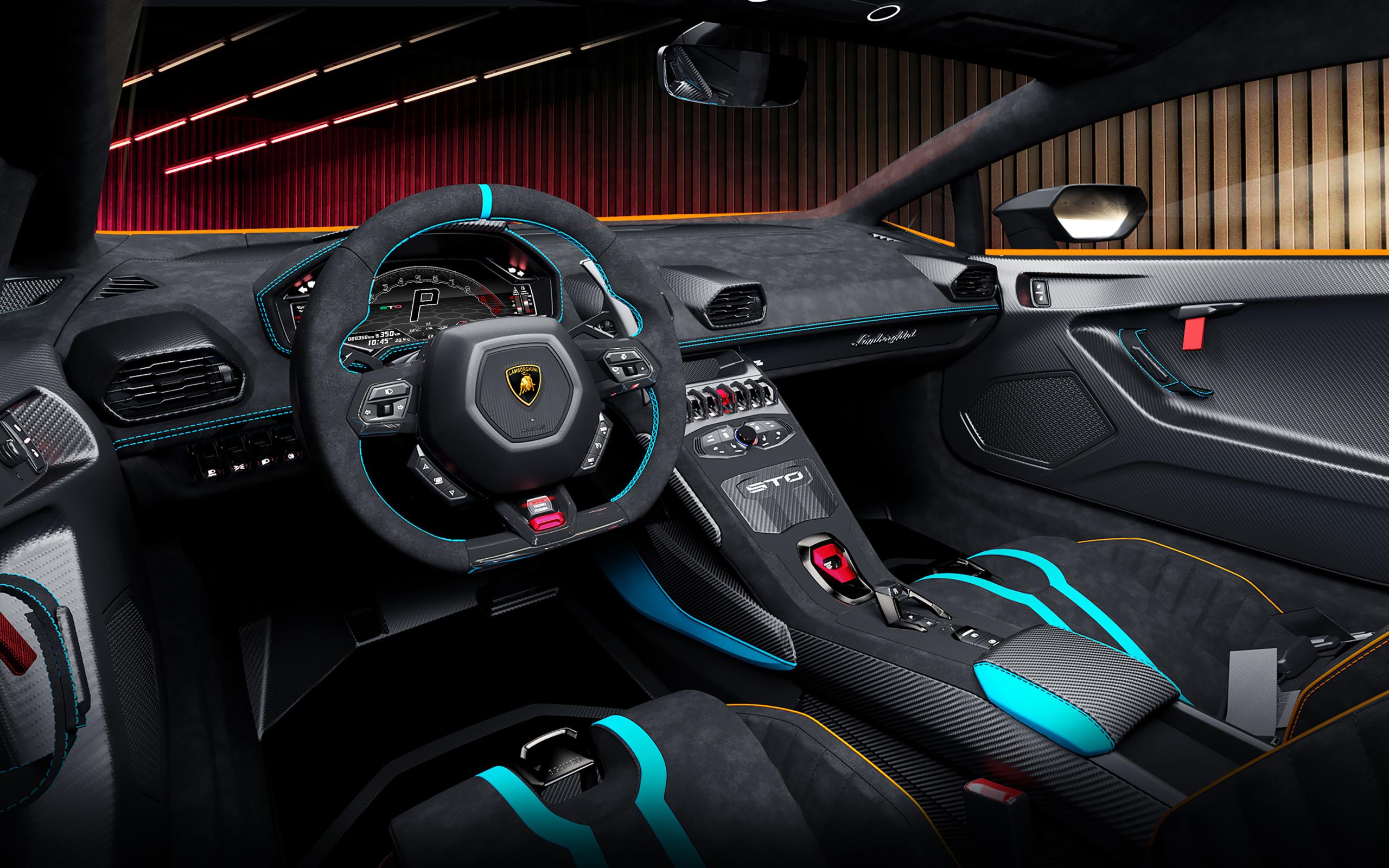 2560x1600 The interior of the 2021 Lamborghini Huracán STO Desktop wallpaper 2560x1600