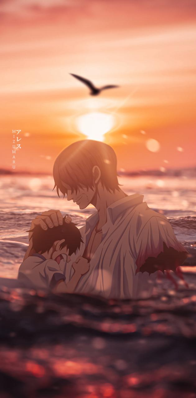 630x1280 Shanks and Luffy wallpaper