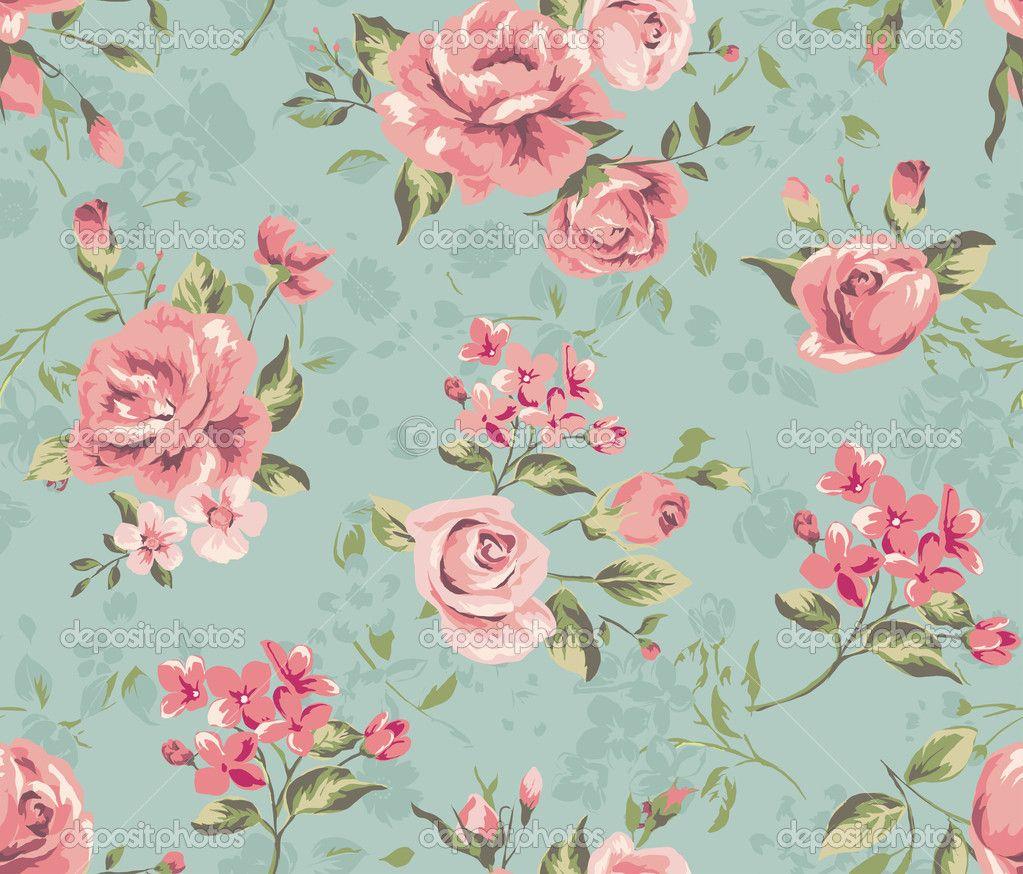1023x874 Vintage Floral Wallpaper Background