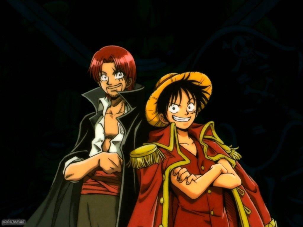 1024x768 Download Side By Side Luffy And Shanks One Piece Wallpaper