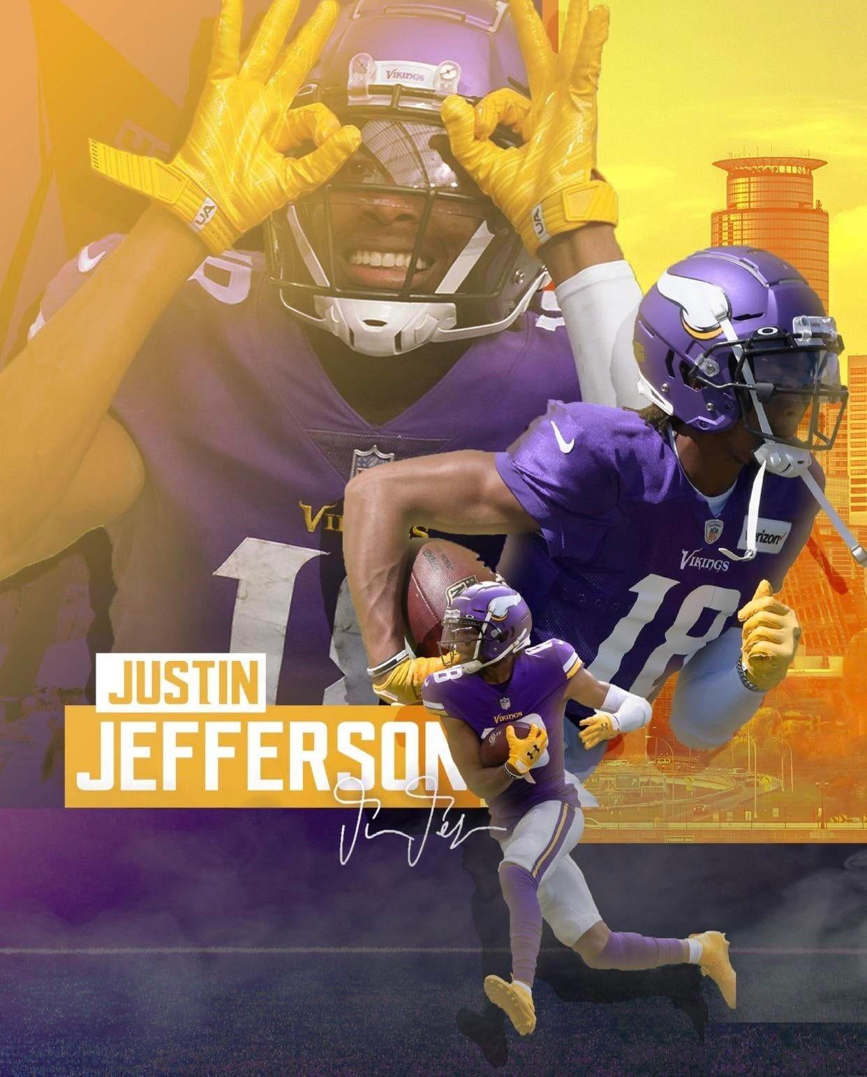 1242x1543 Justin Jefferson Wallpaper. Minnesota vikings football, Jefferson, Best football team