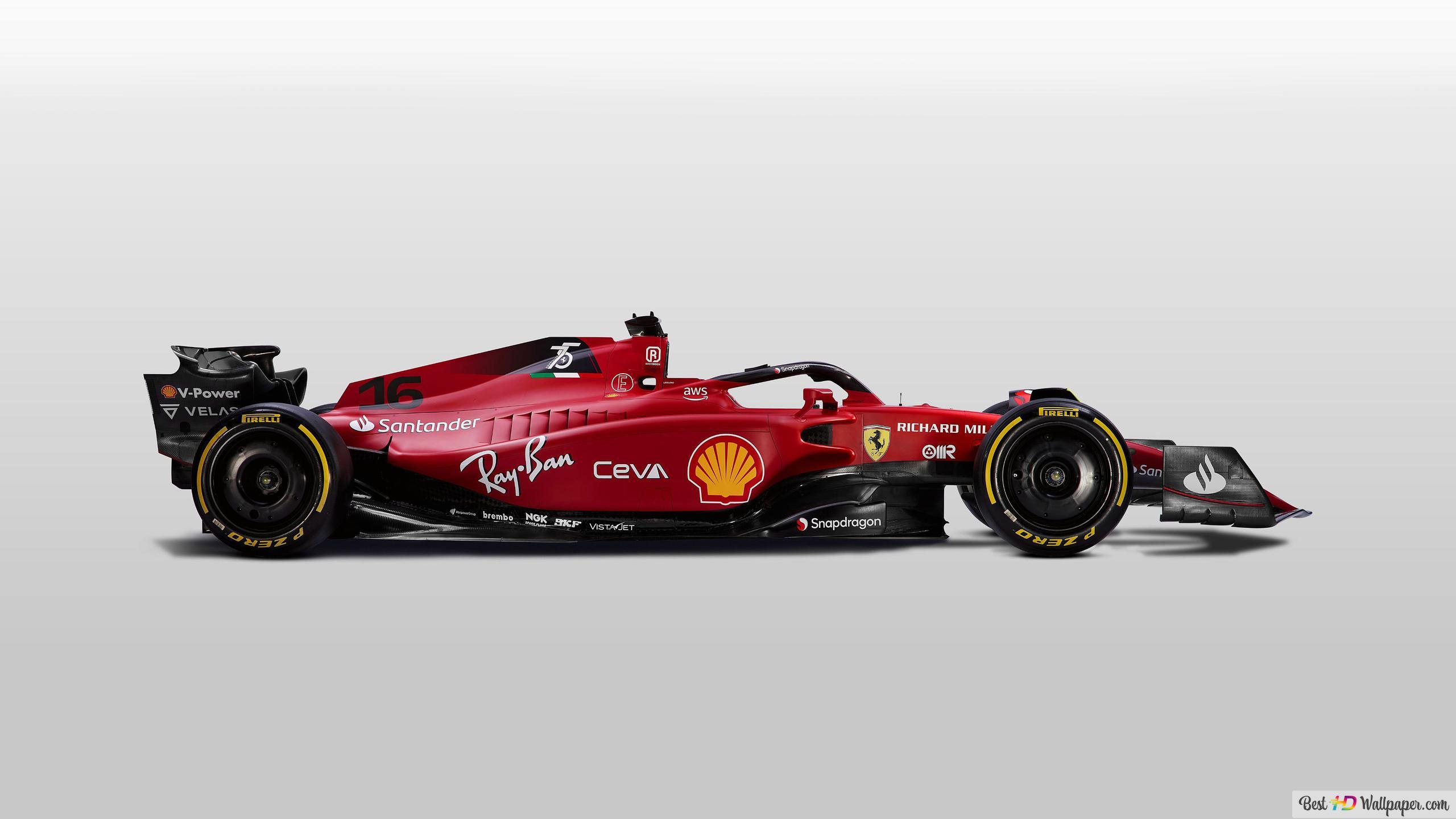 2560x1440 Ferrari F1 75 Formula 1 2022 New Car Side View White Background 4K Wallpaper Download