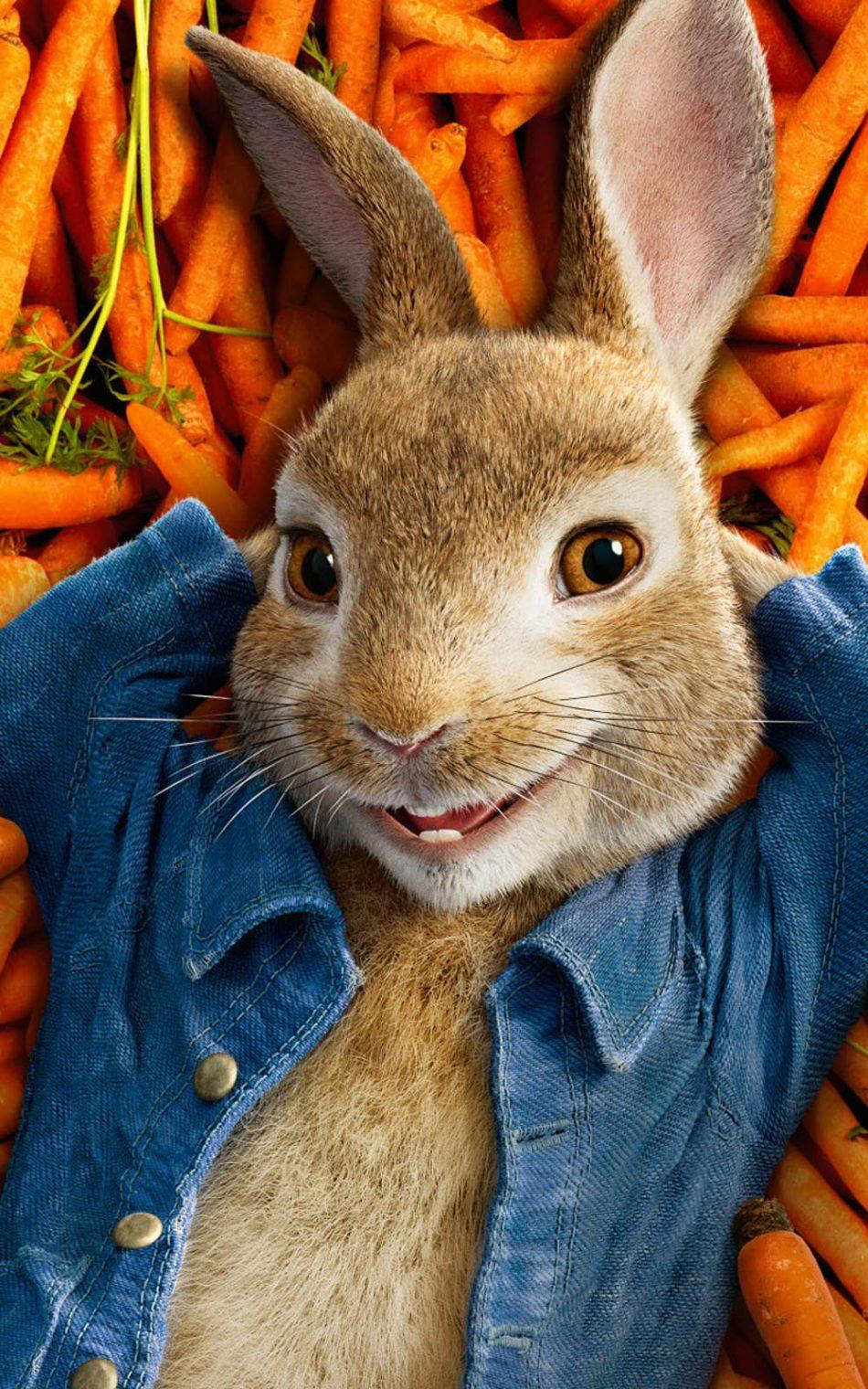 950x1520 Peter Rabbit 2018 4K Ultra HD Mobile Wallpaper