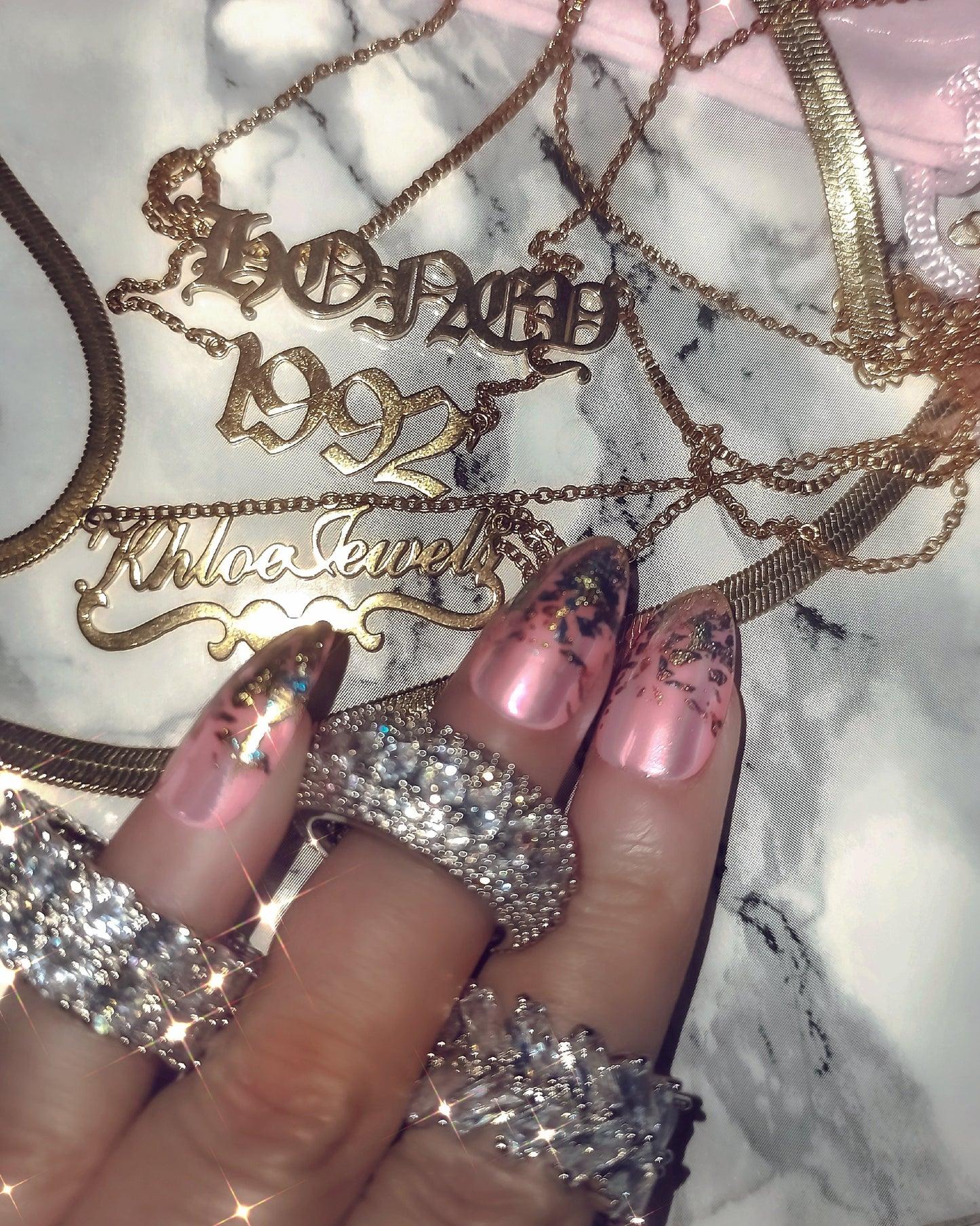 1445x1806 Flourish Heart Custom Name Necklace