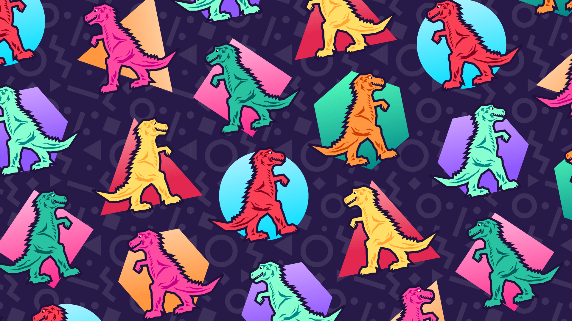 1920x1080 90s, artwork, Mozilla Firefox, dinosaurs Gallery HD Wallpaper