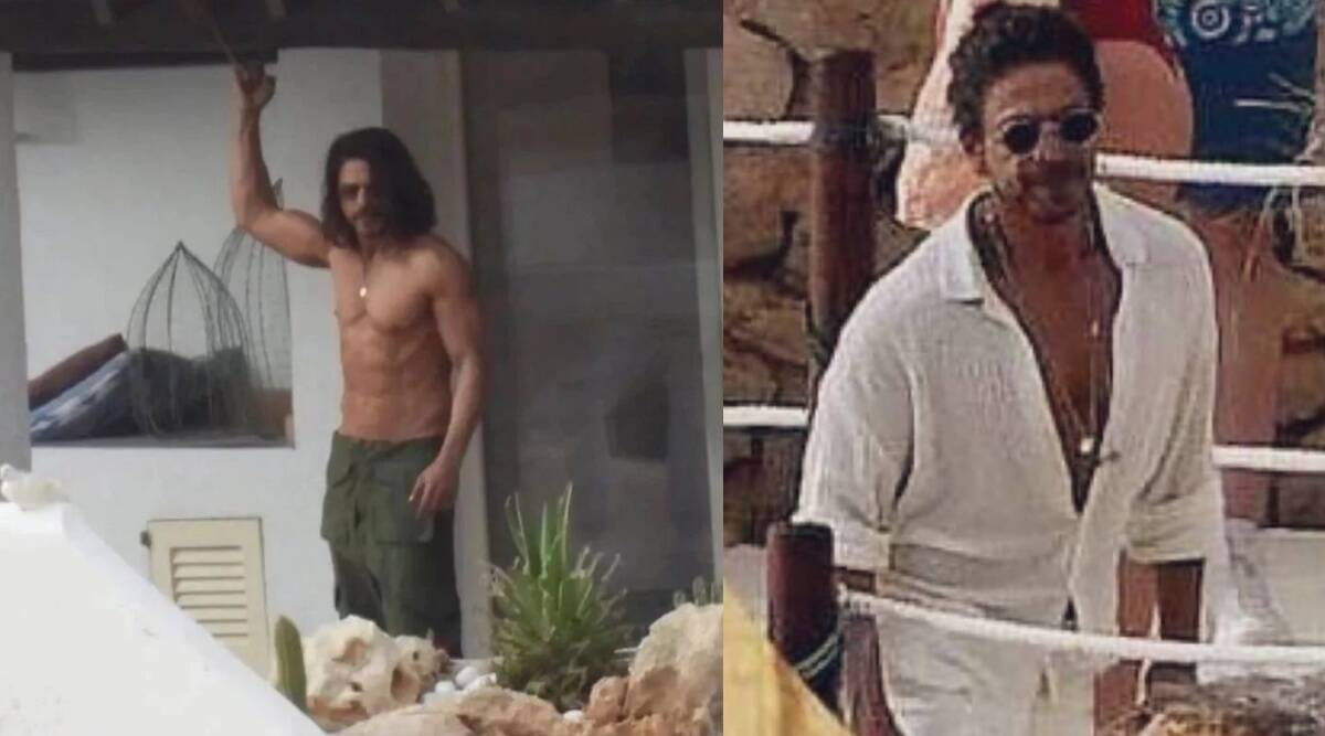 1200x667 Leaked photo from Pathaan sets has Shah Rukh Khan flaunting his eight pack abs, see pics. Entertainment News, The Indian Express