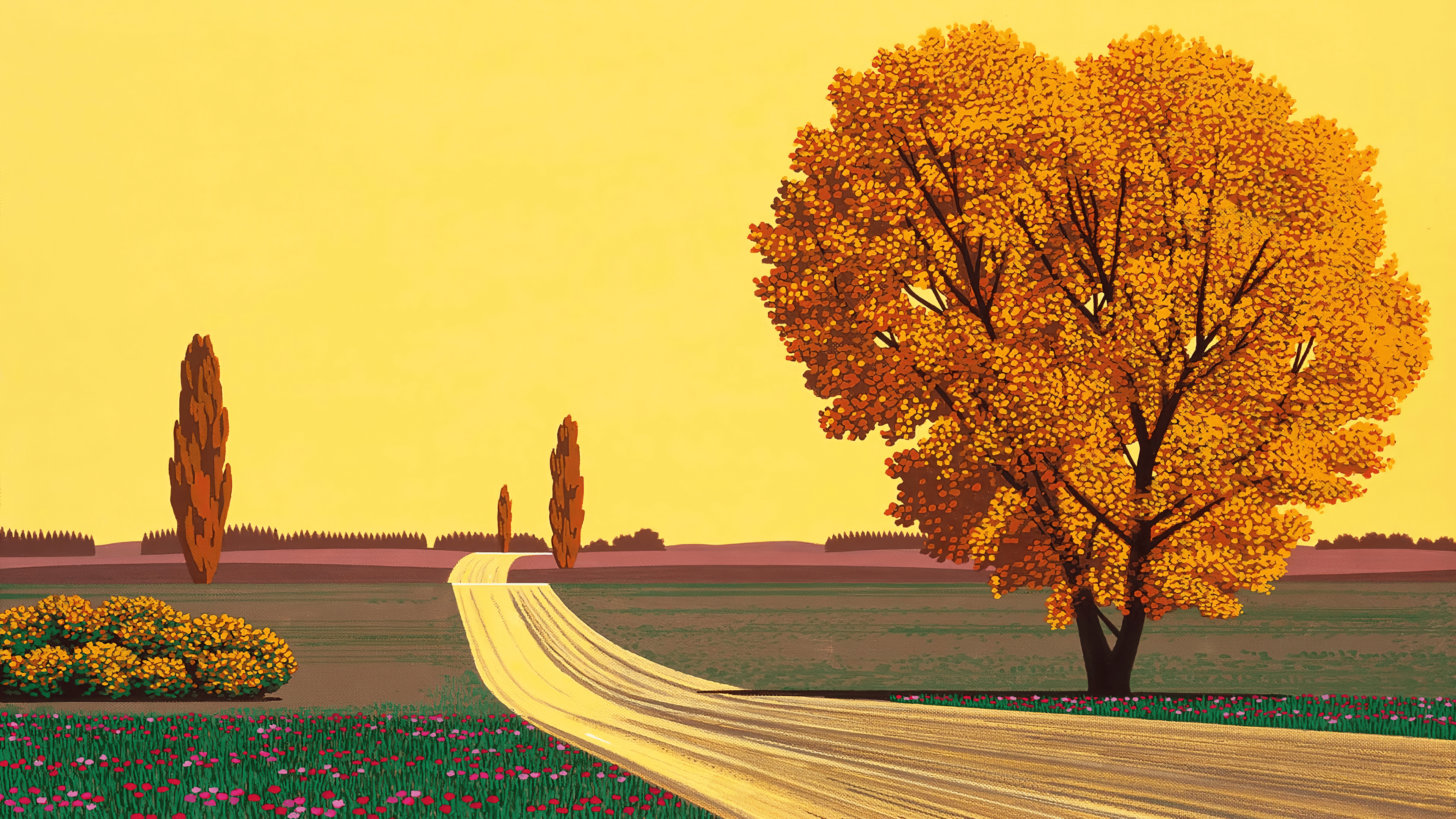 3840x2160 Autumn by Hiroshi Nagai [3840x2160]