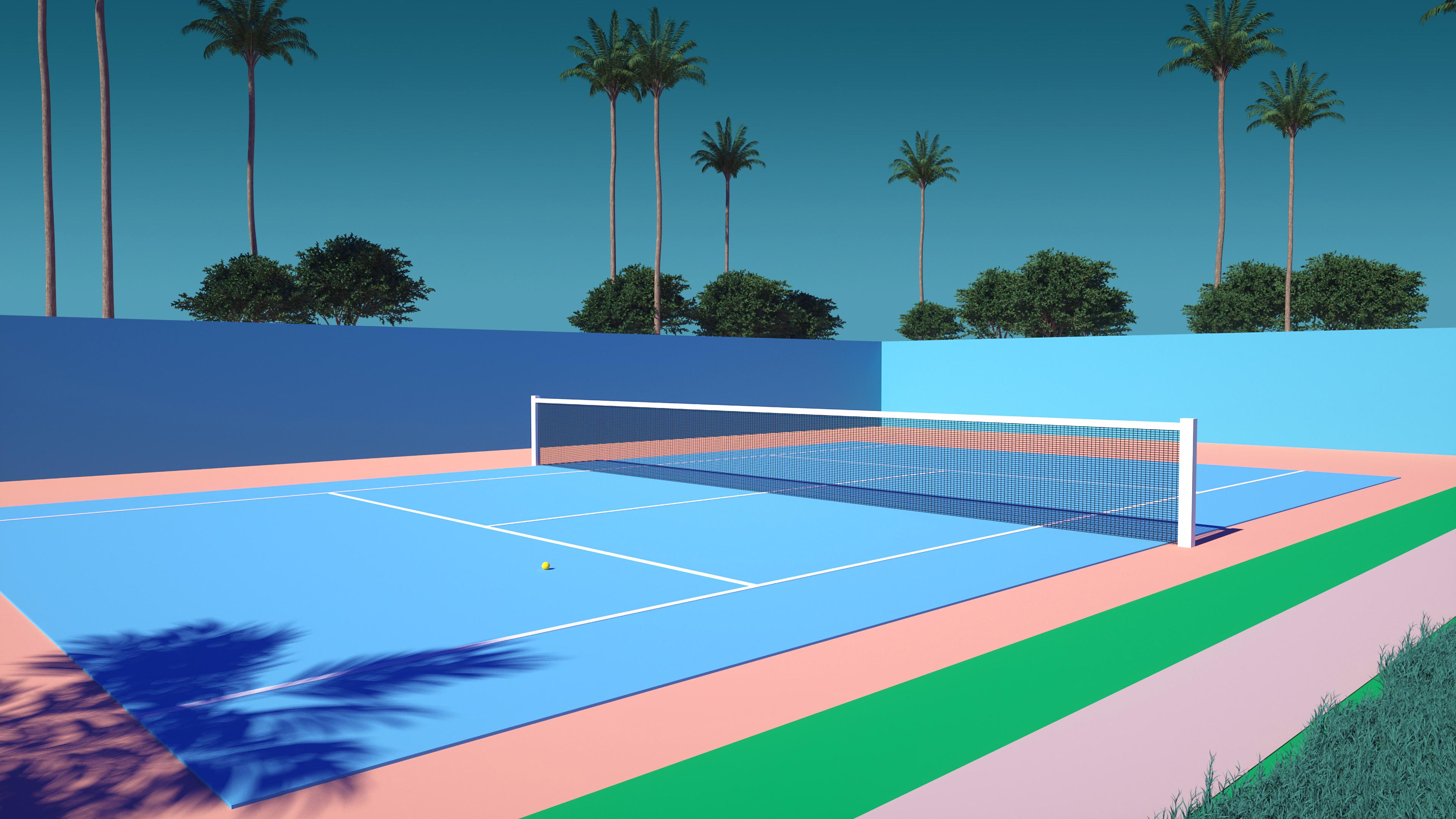 3840x2160 Tennis Court Wallpaper and Background 4K, HD, Dual Screen