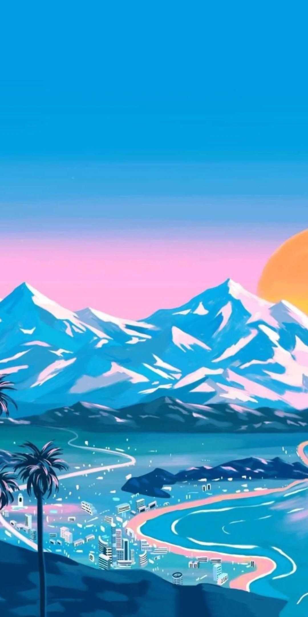 1080x2160 Hiroshi Nagai iPhone Wallpaper