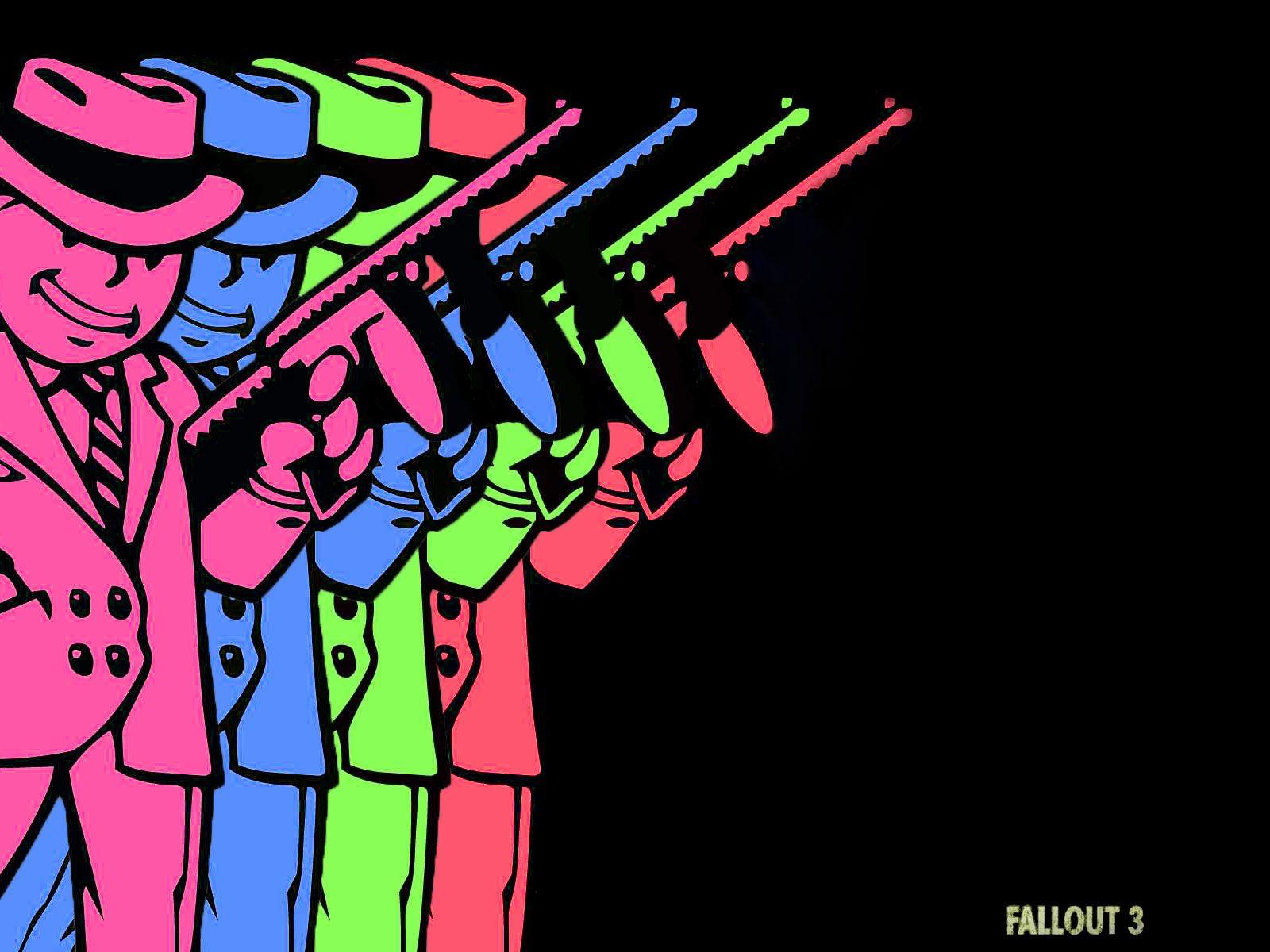 1600x1200 Paper Dump: Multi Colored Mafia Fallout 3 Wallpaper