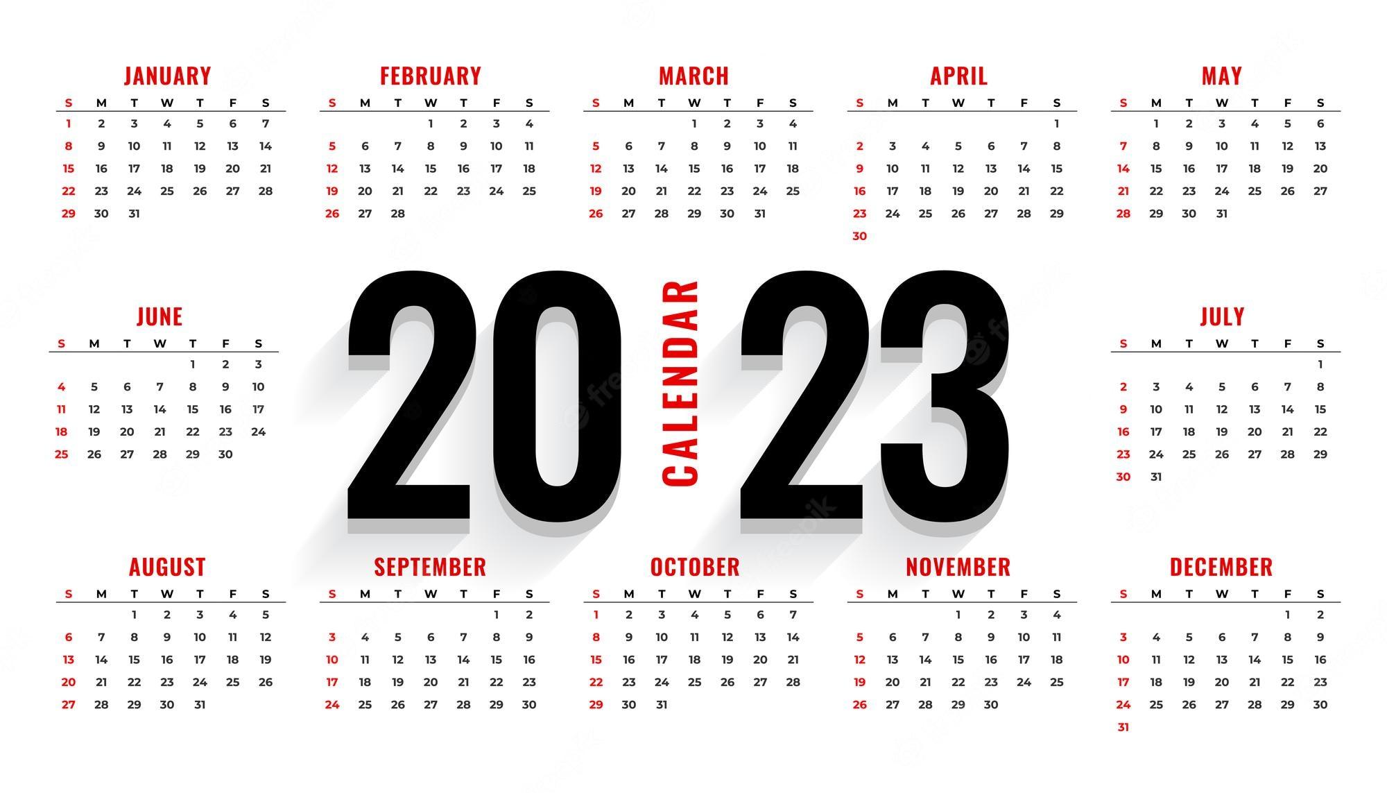 2000x1143 Calendar Template Vectors & PSDs to Download