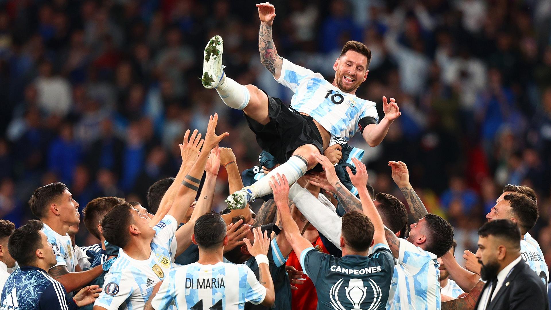1920x1080 Messi stars in Argentina victory over Italy in La Finalissima as South American champions defeat European rivals. Goal.com India