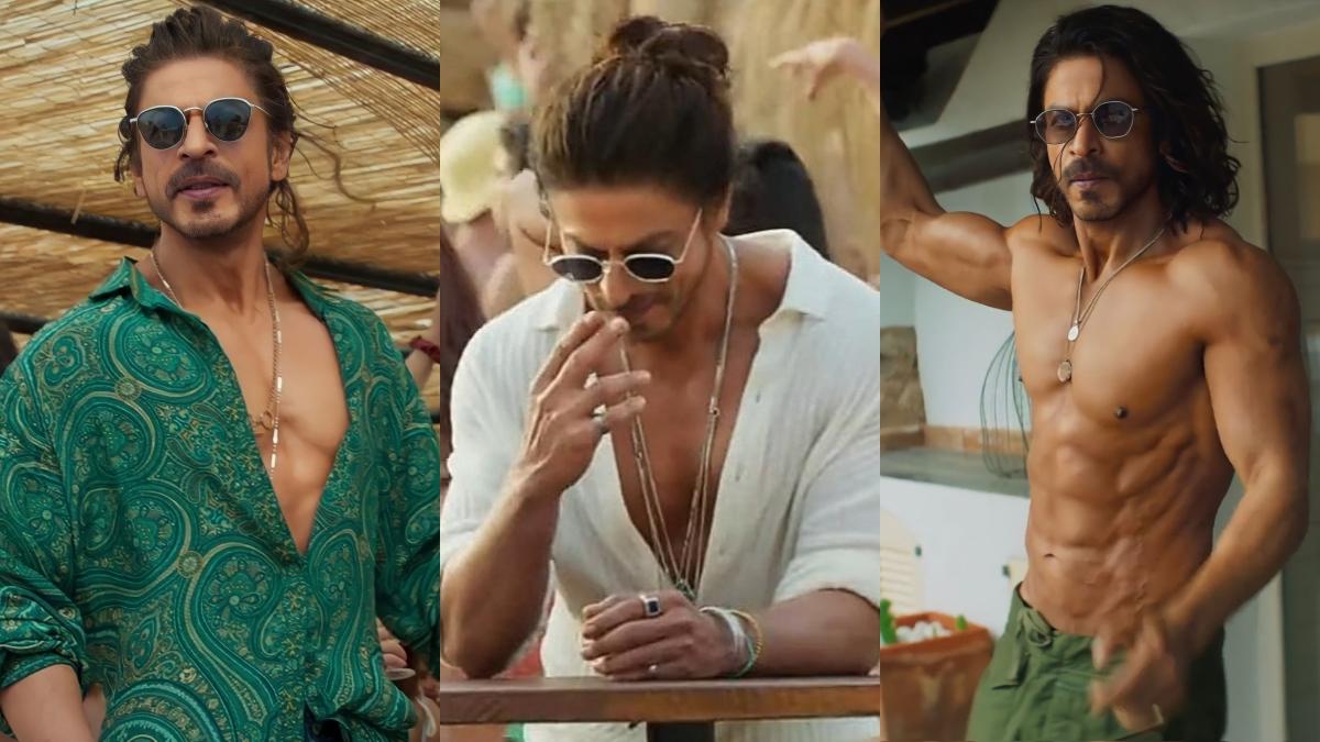 1200x675 Shah Rukh Khan HD Wallpaper From Pathaan Song 'Besharam Rang' for Free Download Online: Watch 'King of' SRK and Deepika Padukone Set Screen on Fire
