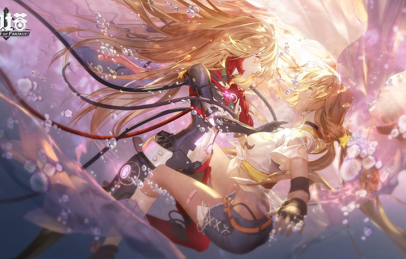 1332x850 Wallpaper girls, under water, Tower of Fantasy, Nemesida image for desktop, section игры