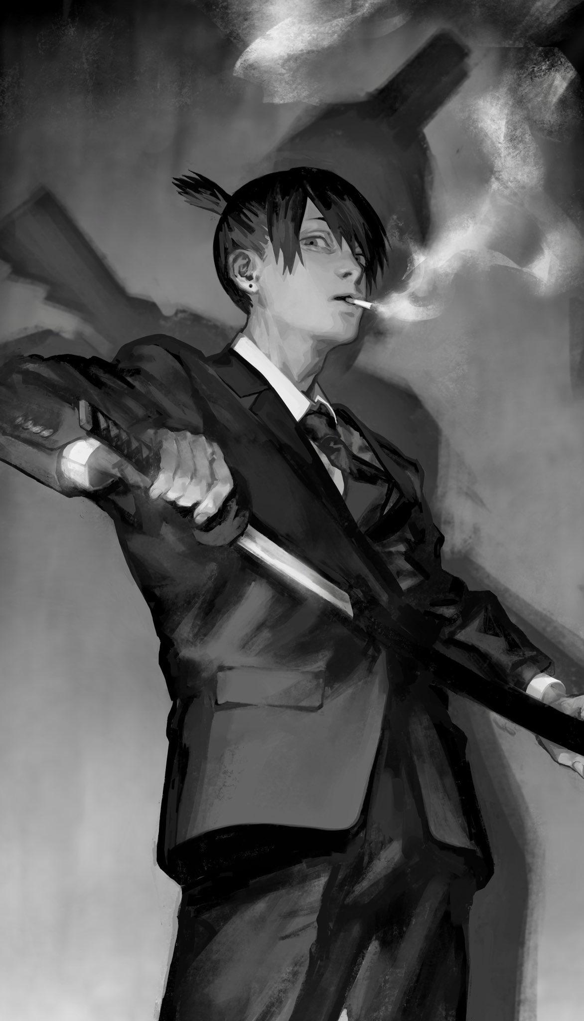1172x2048 hayakawa aki (chainsaw man) drawn by seki_(fyfyfy)