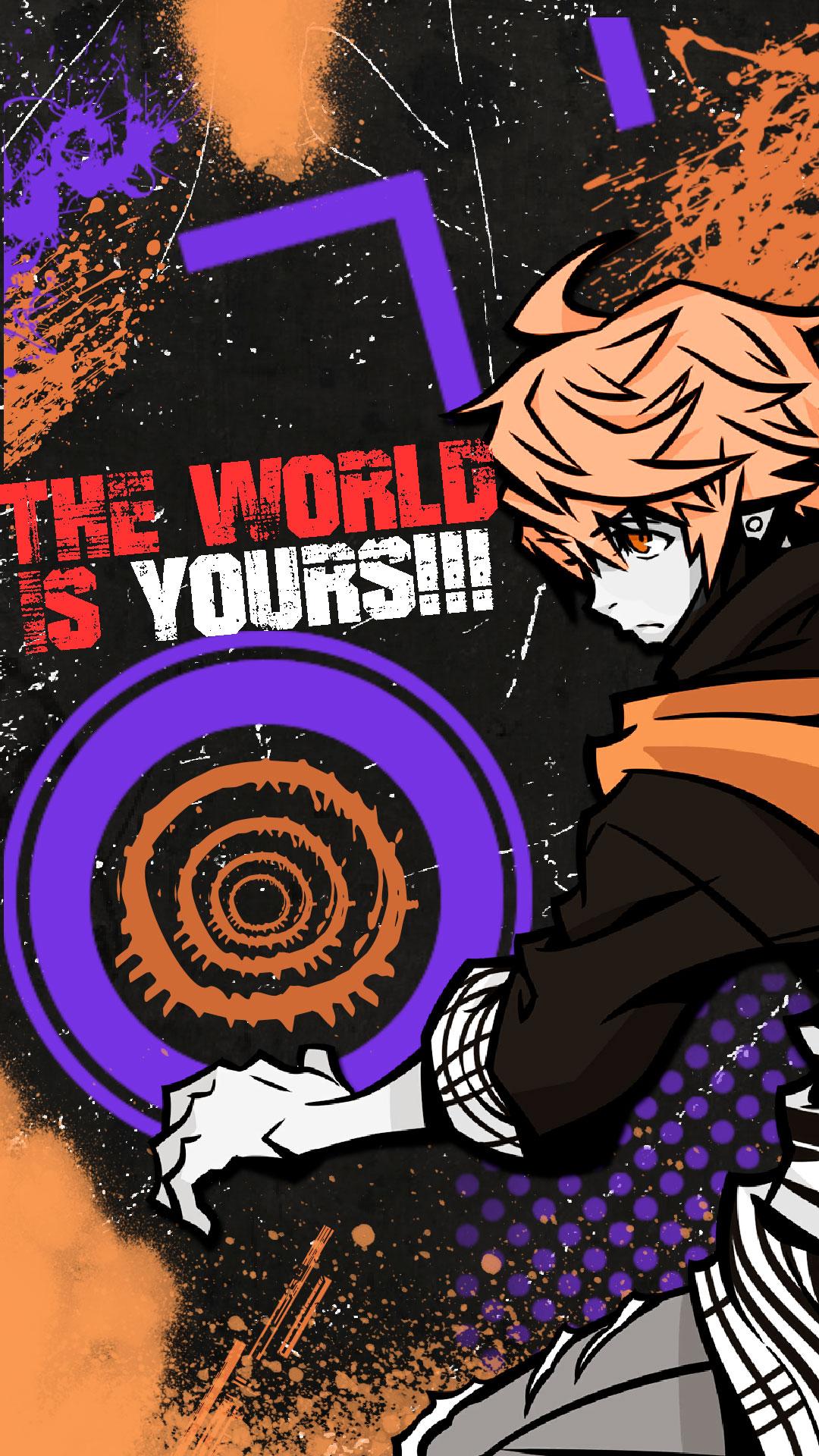 1080x1920 Rindo Kanade The World Ends With You Graffiti Grunge Orange Eyes NEO The World Ends With You Wallpaper:1080x1920